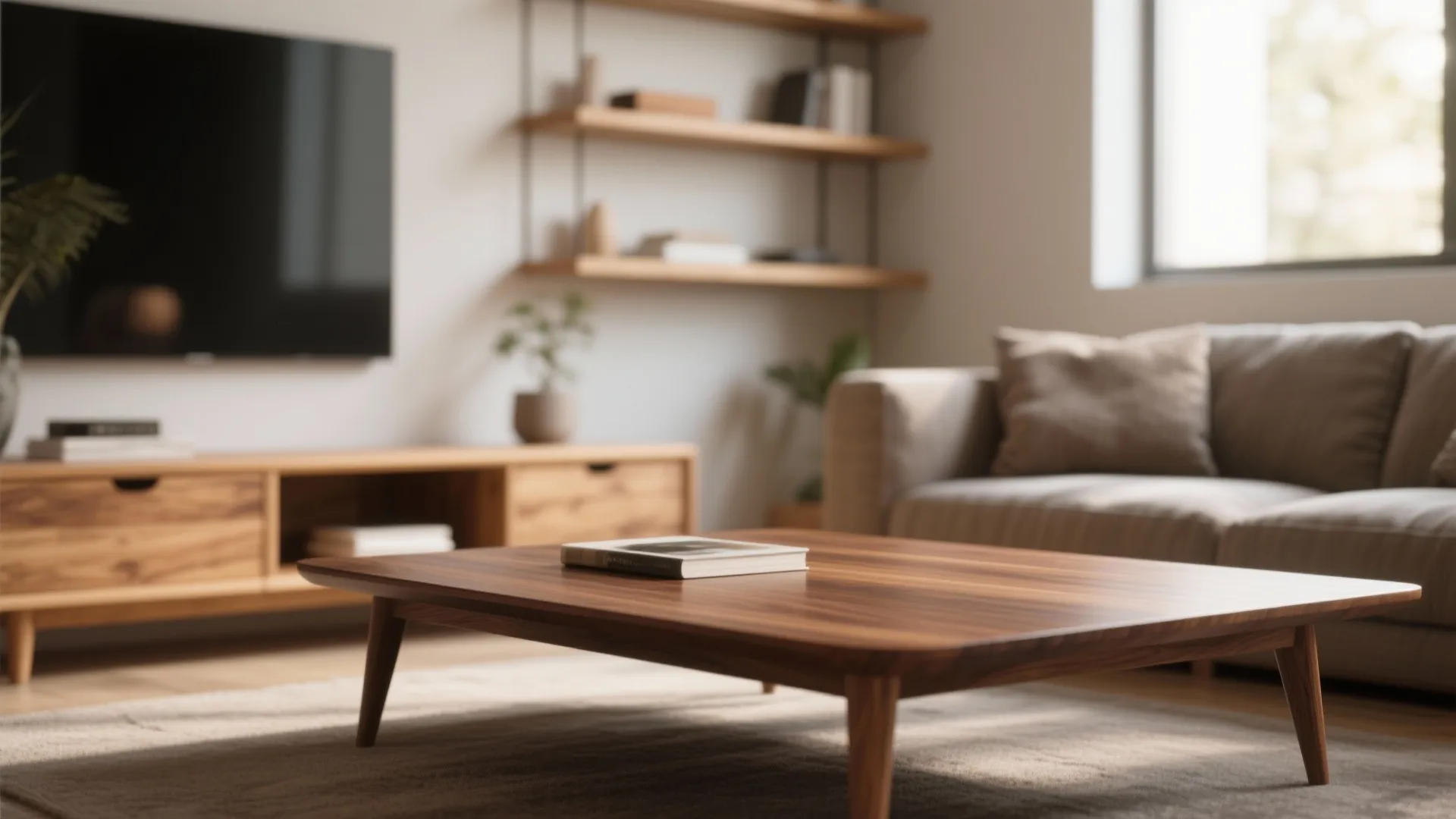 Warm wooden accents for coziness