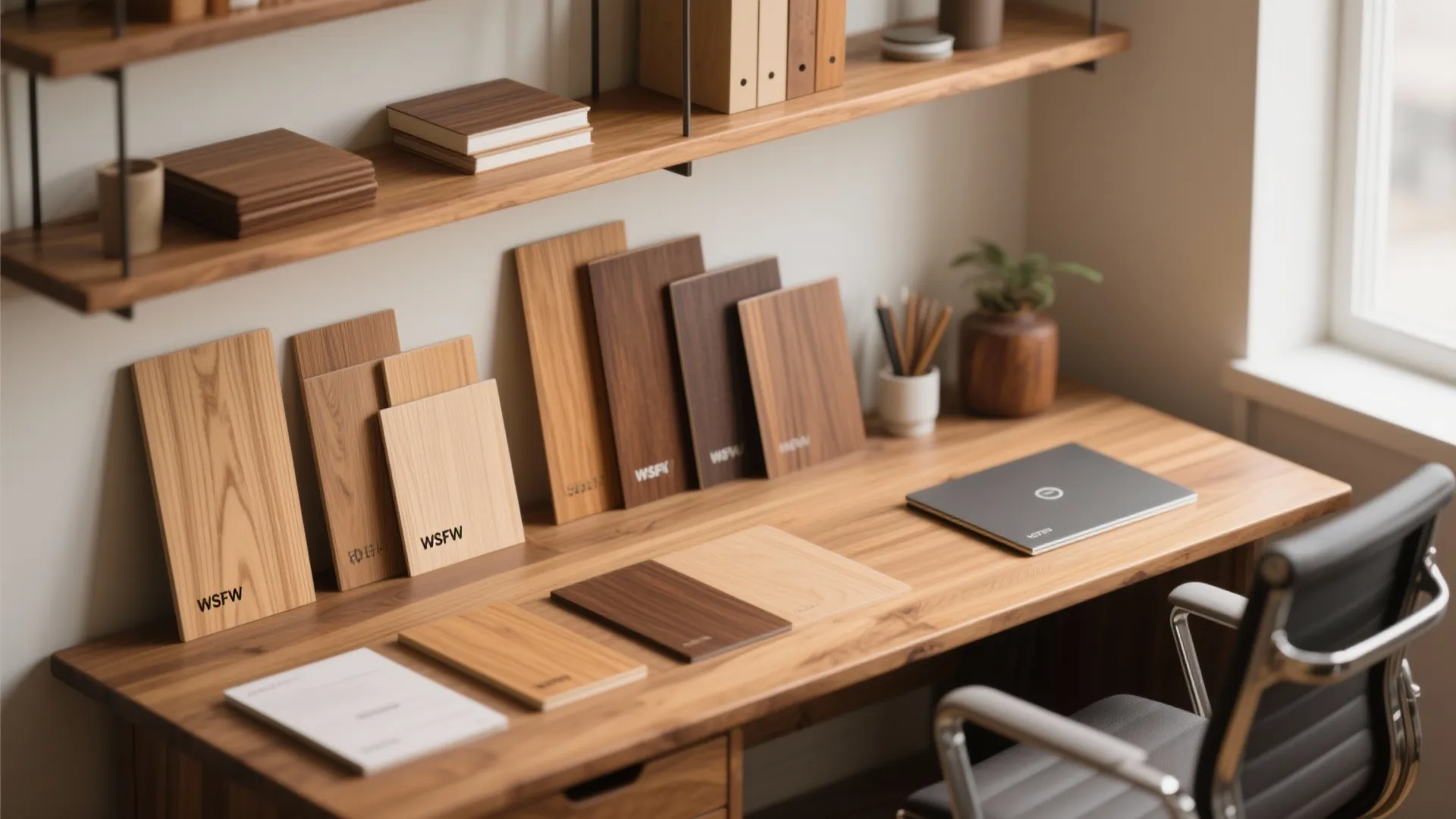 Warm wood accents for comfort