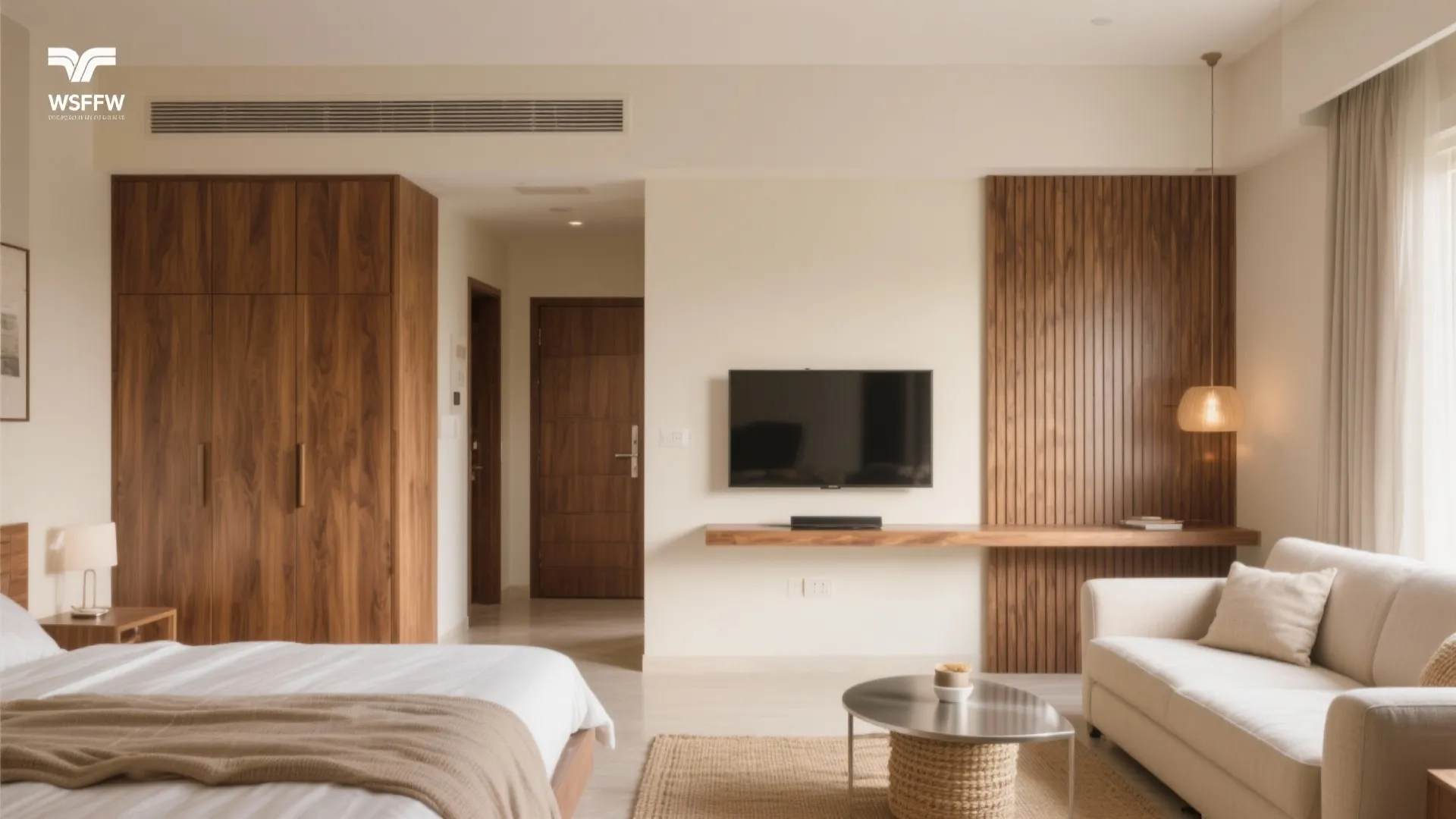 Warm wood accents for a calm Whitefield vibe