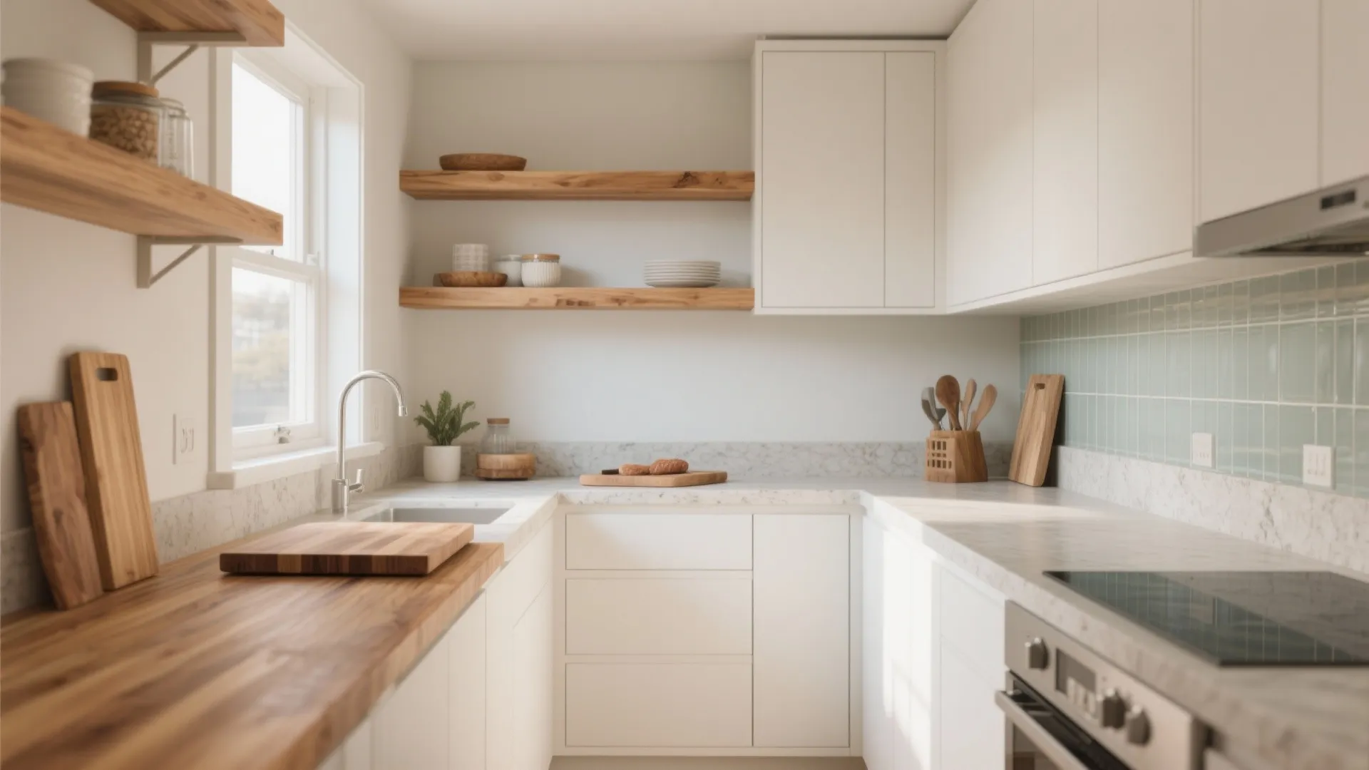 Warm Wood Accents for Balance