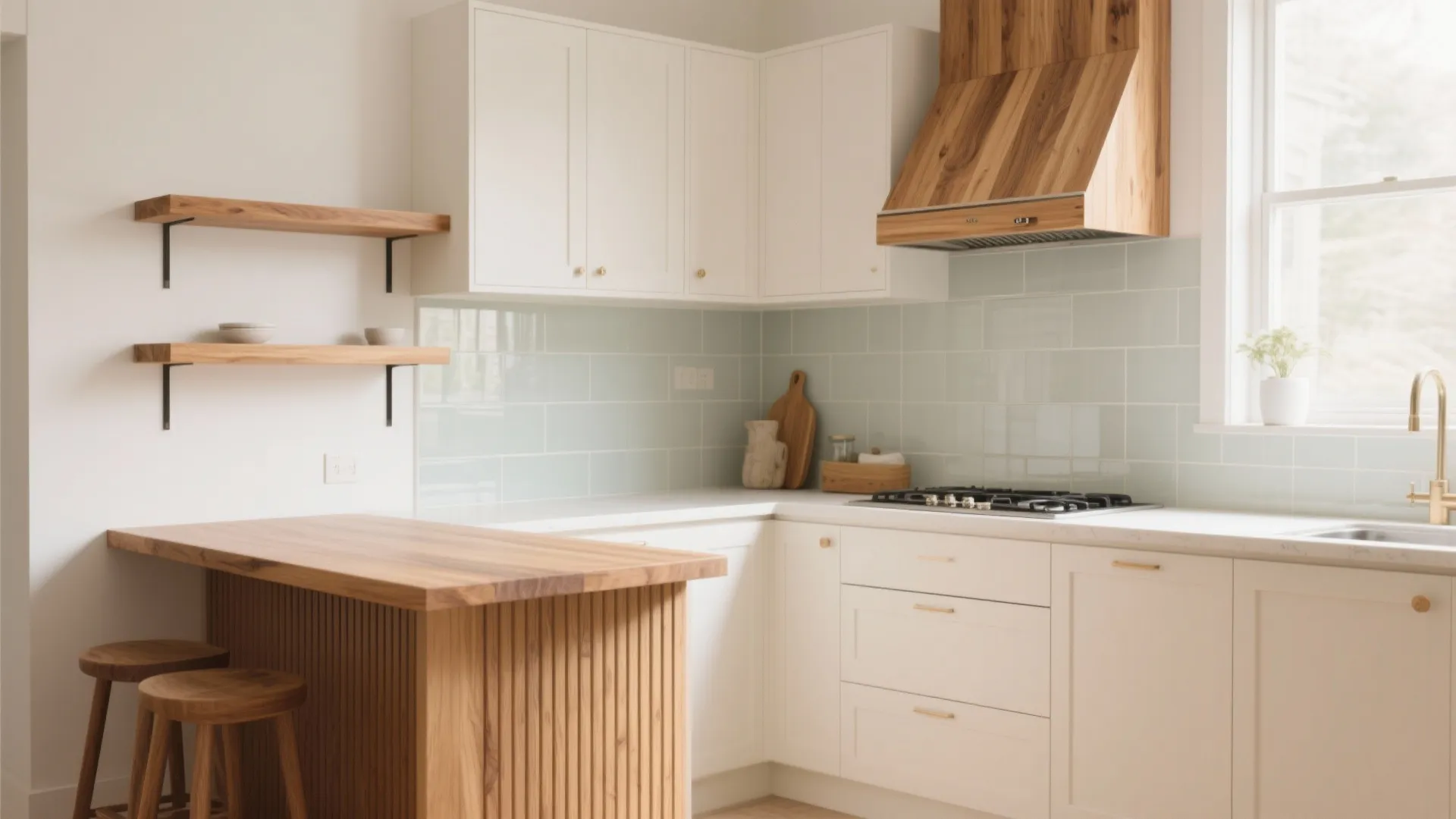 Warm Wood Accents Without the Bulk