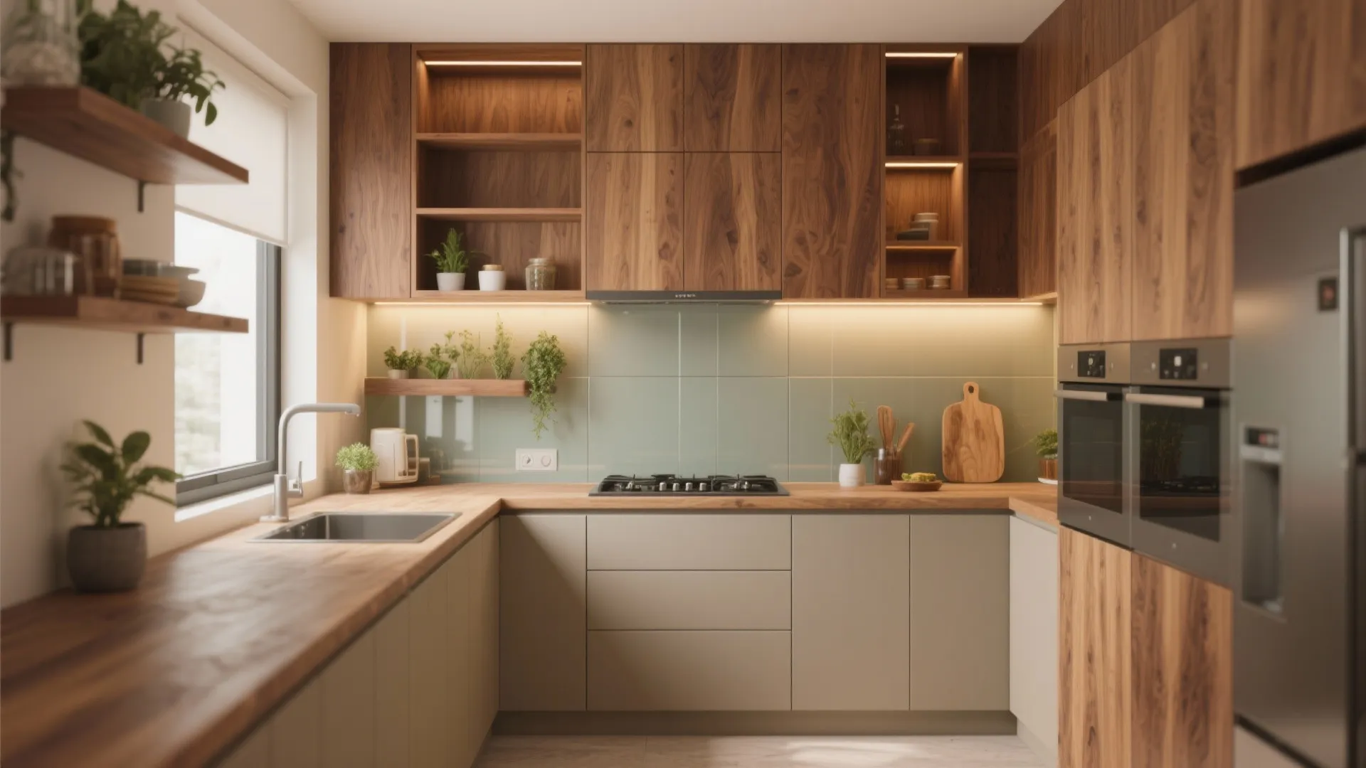 Warm Wood Accents Without Bulk