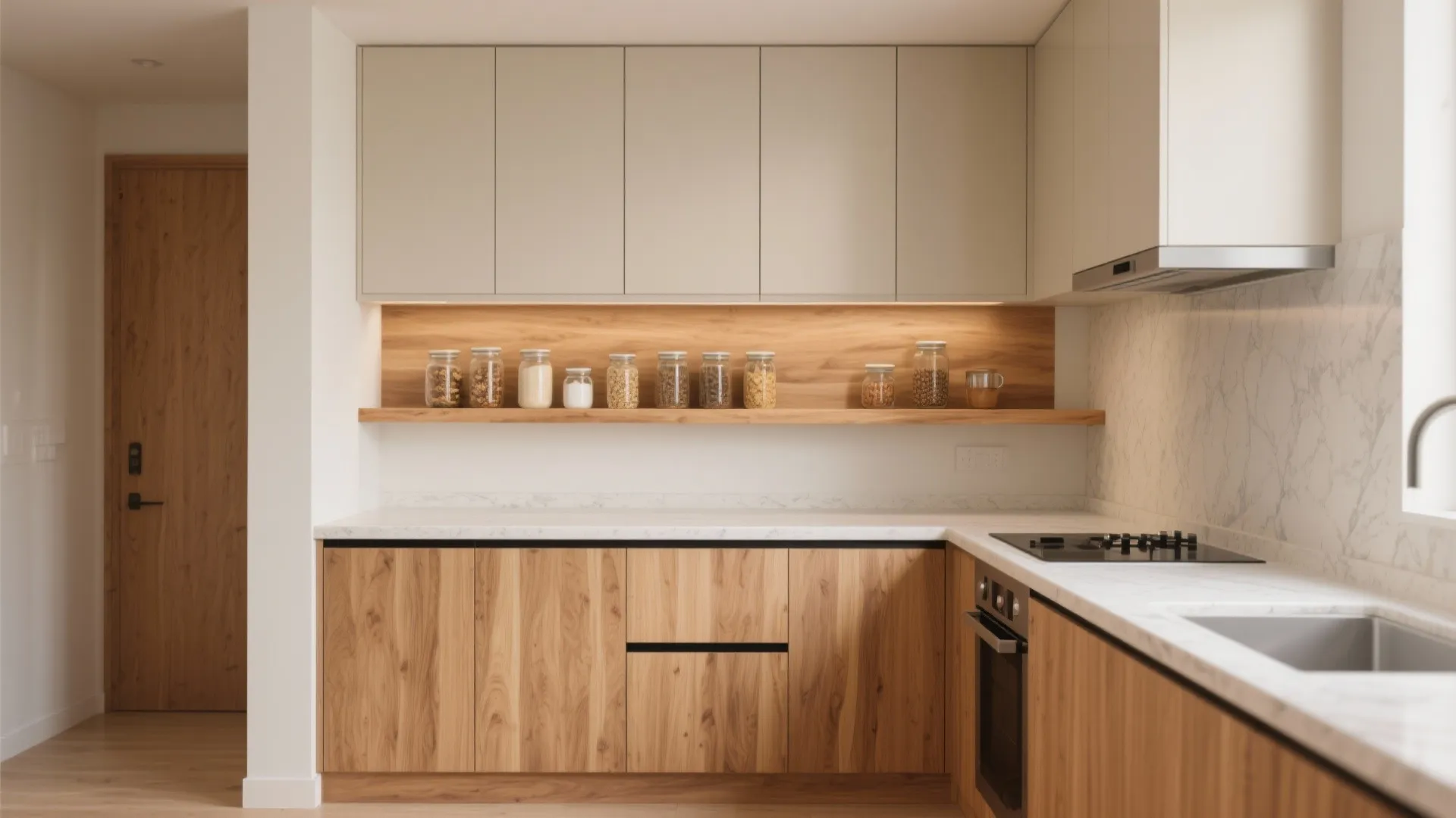 Warm Wood Accents Without the Weight