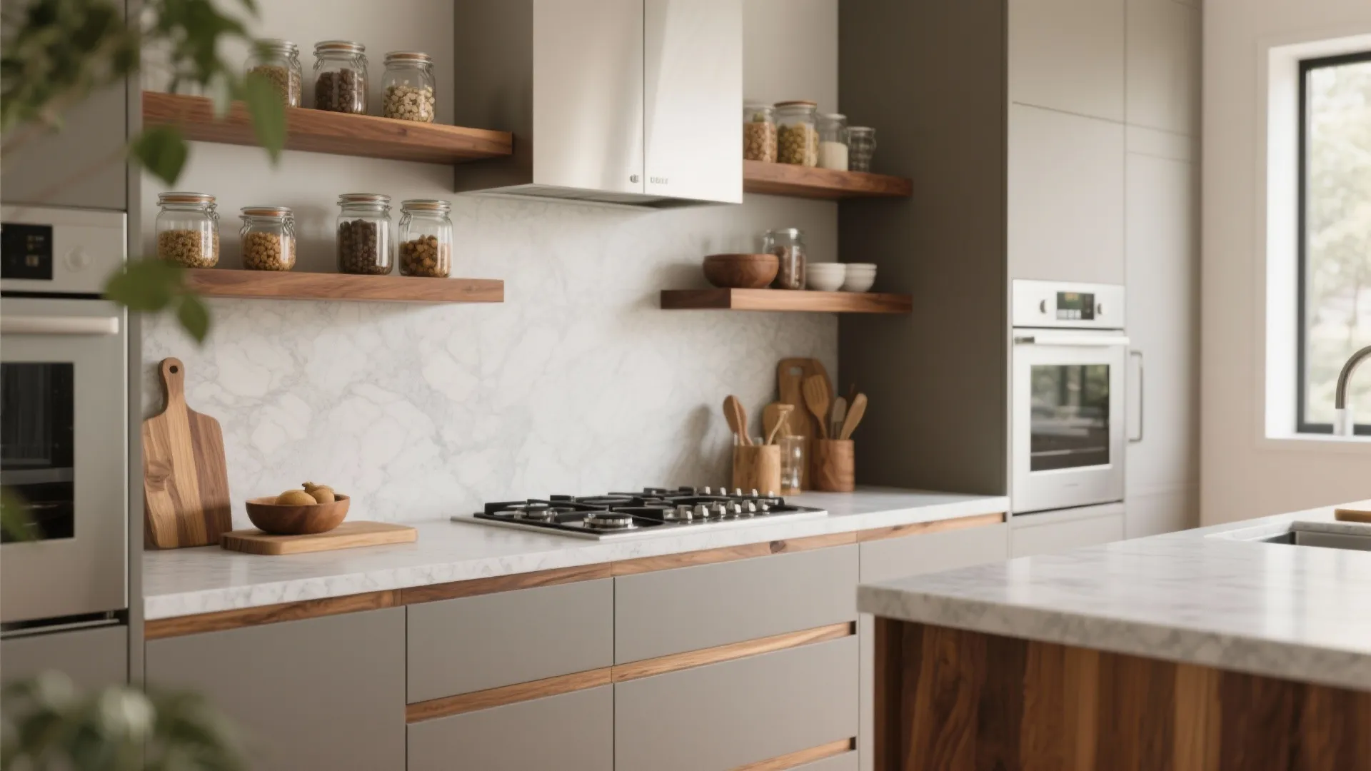 Warm Wood Accents for Comfort and Balance