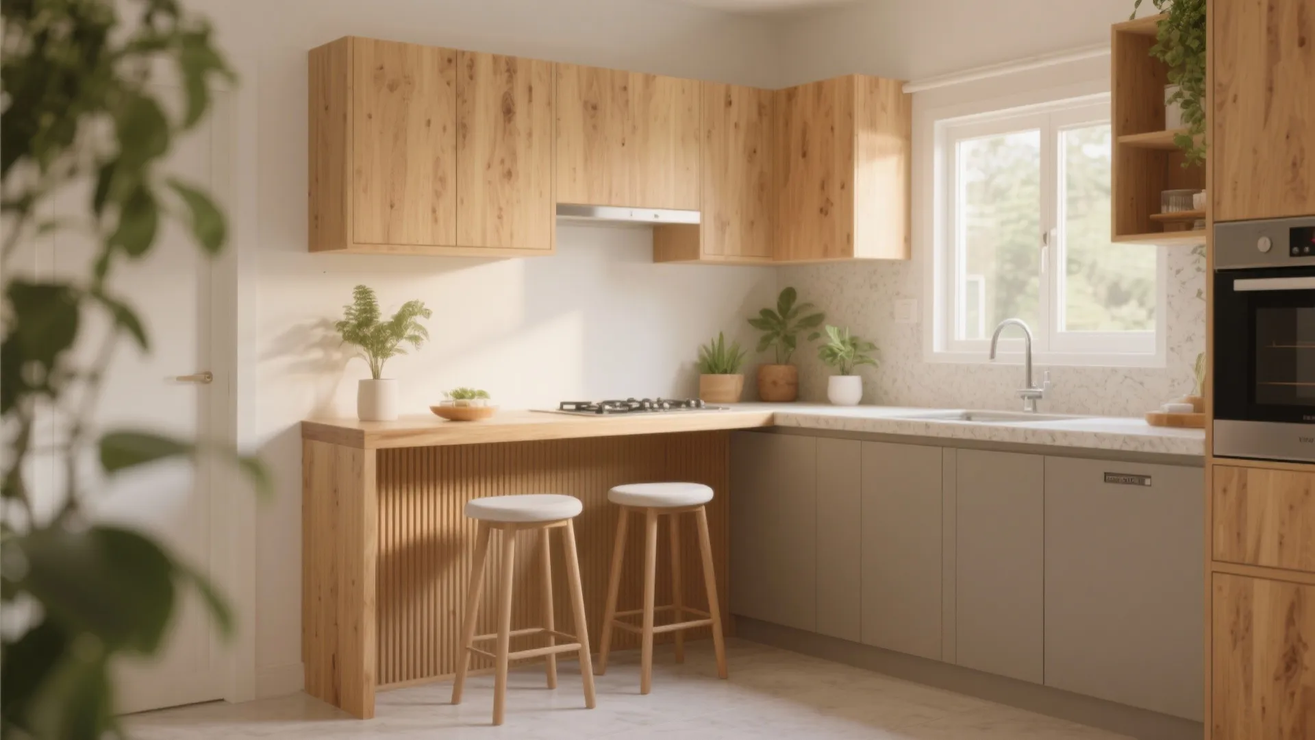 Warm Wood Accents for a Cozy Pune Vibe