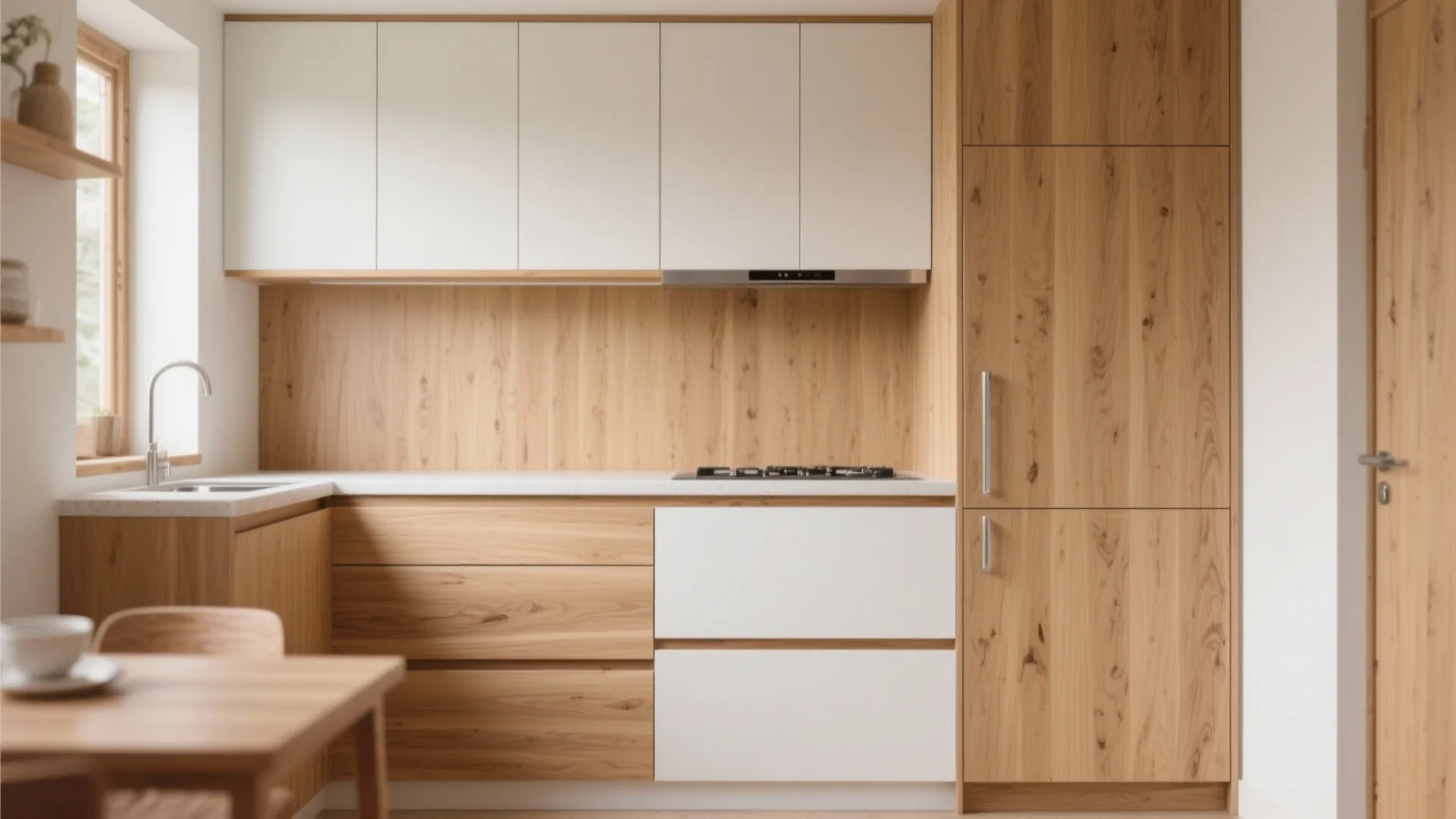 Warmth with Wood Accents (Without the Bulk)