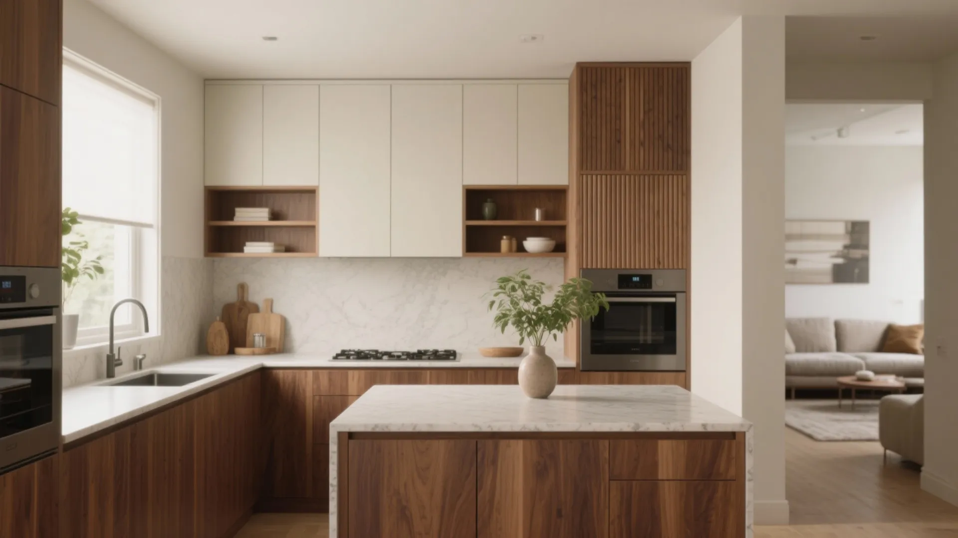 Warm wood accents for a cozy duplex vibe