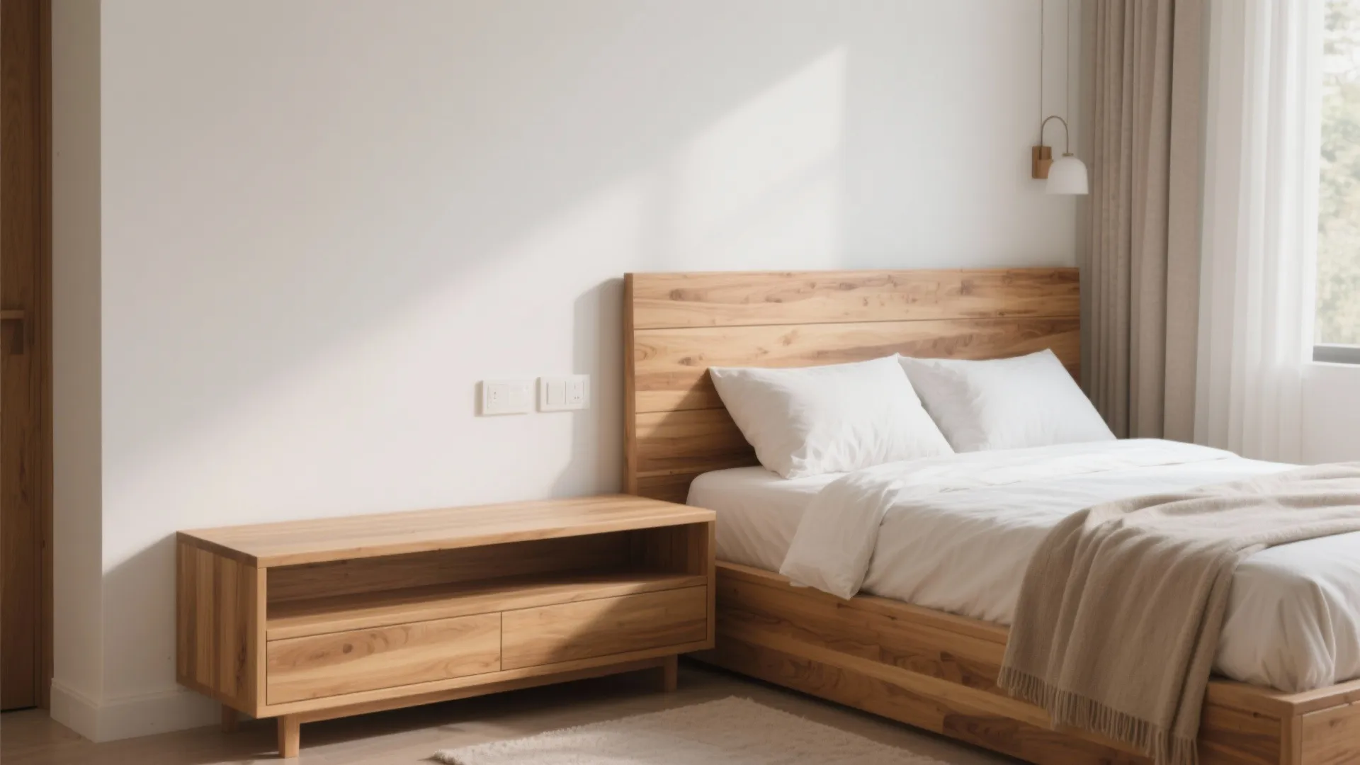 Warm Wood Accents with Moisture-Smart Finishes