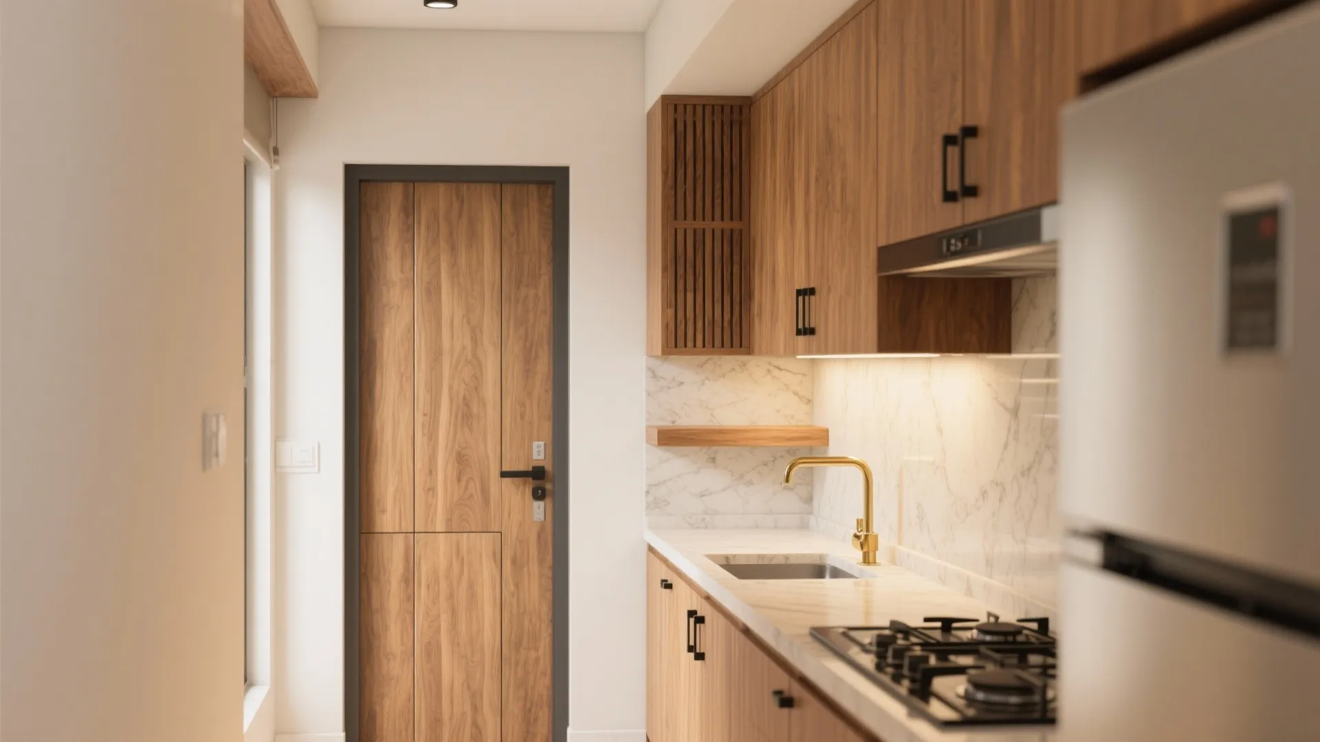 Warm Wood Accents Without the Maintenance