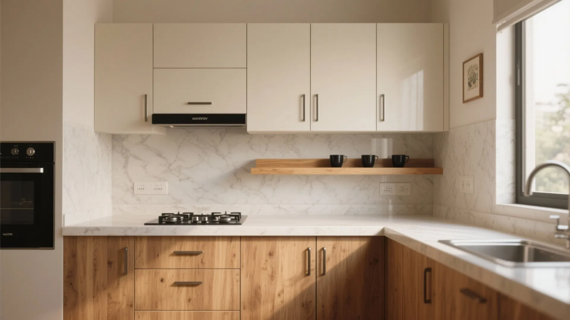 Warm Wood Accents without Overpowering the Space