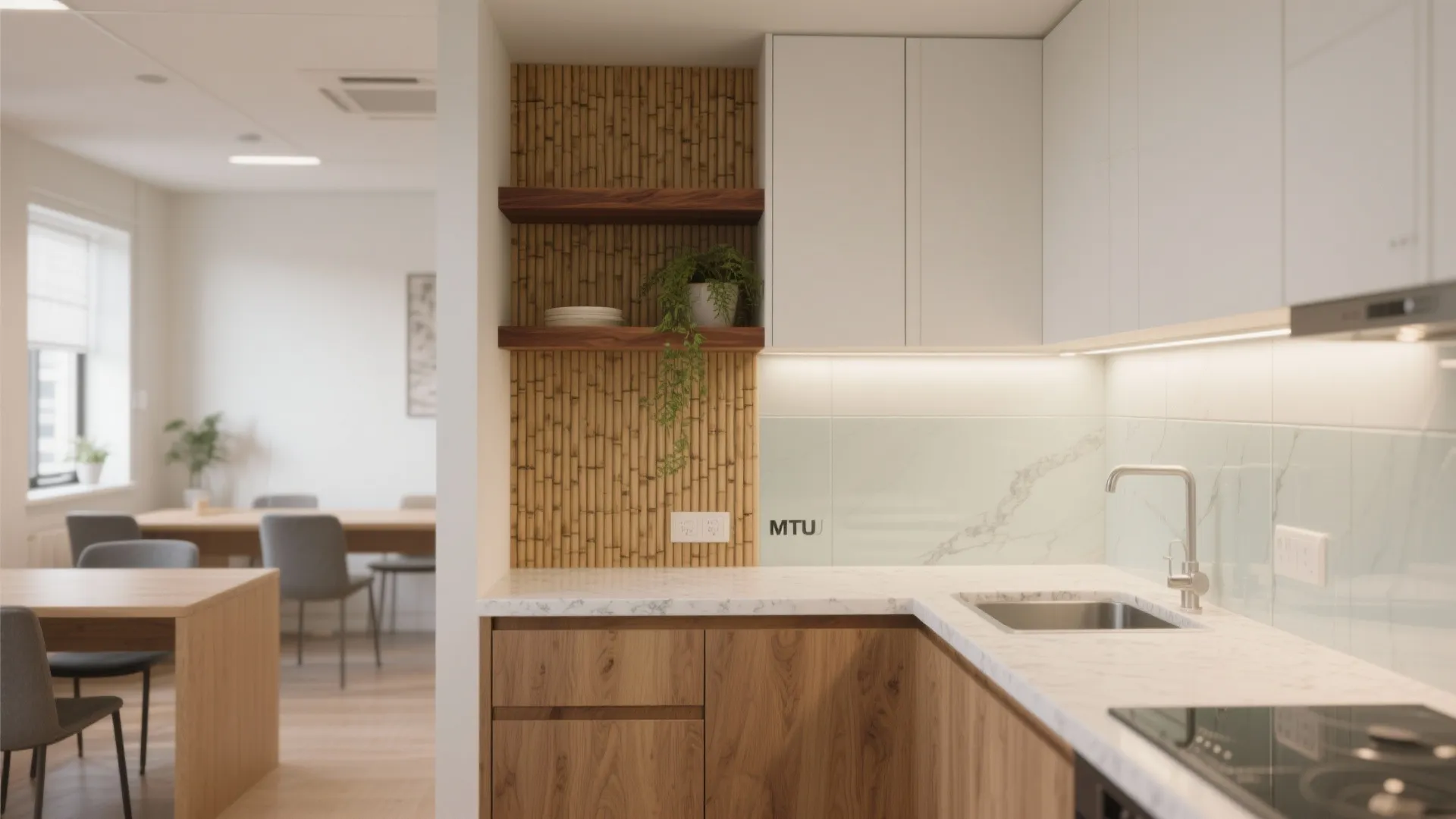 Warm Wood Accents to Soften Study Vibes