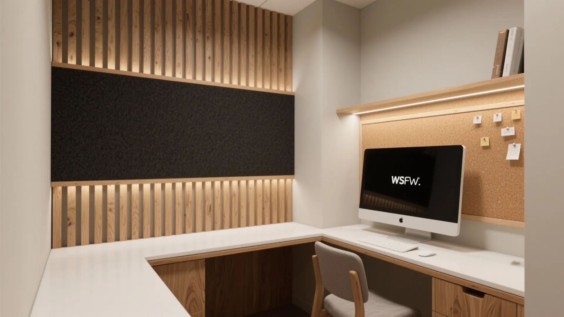 Warm wood accents to soften the tech