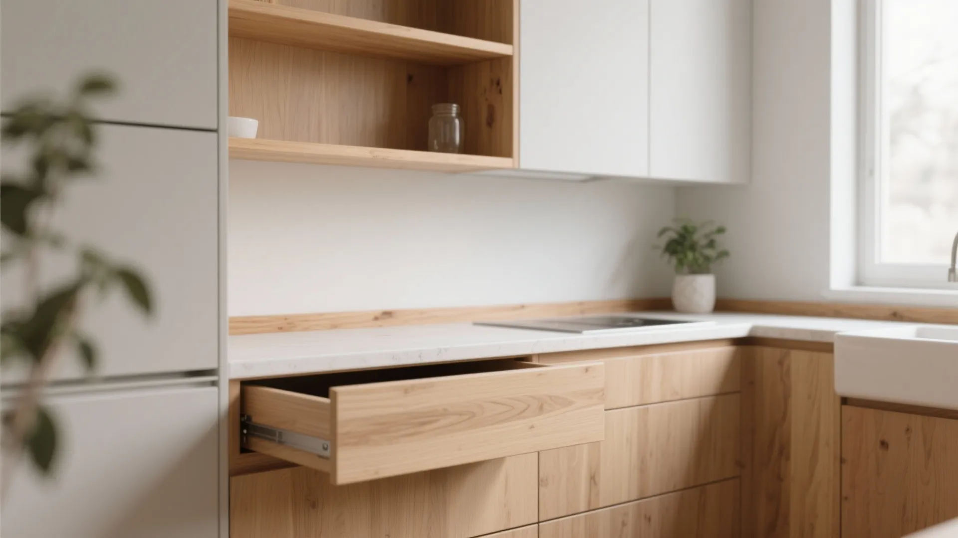 Warm Wood Accents Without Darkening the Room