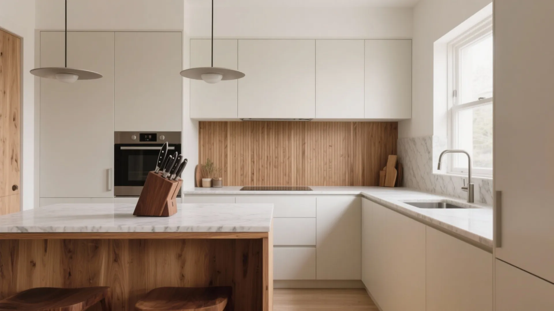 Warm Wood Accents, Not Full Wood Kitchens