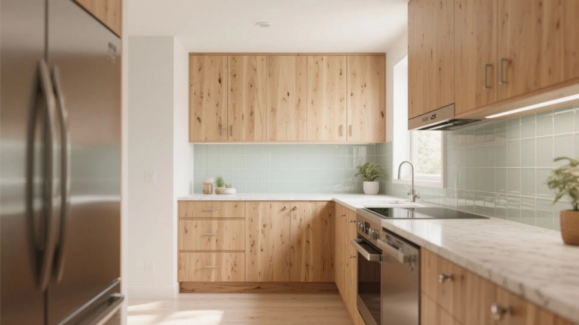 Warm Wood Accents Without The Bulk