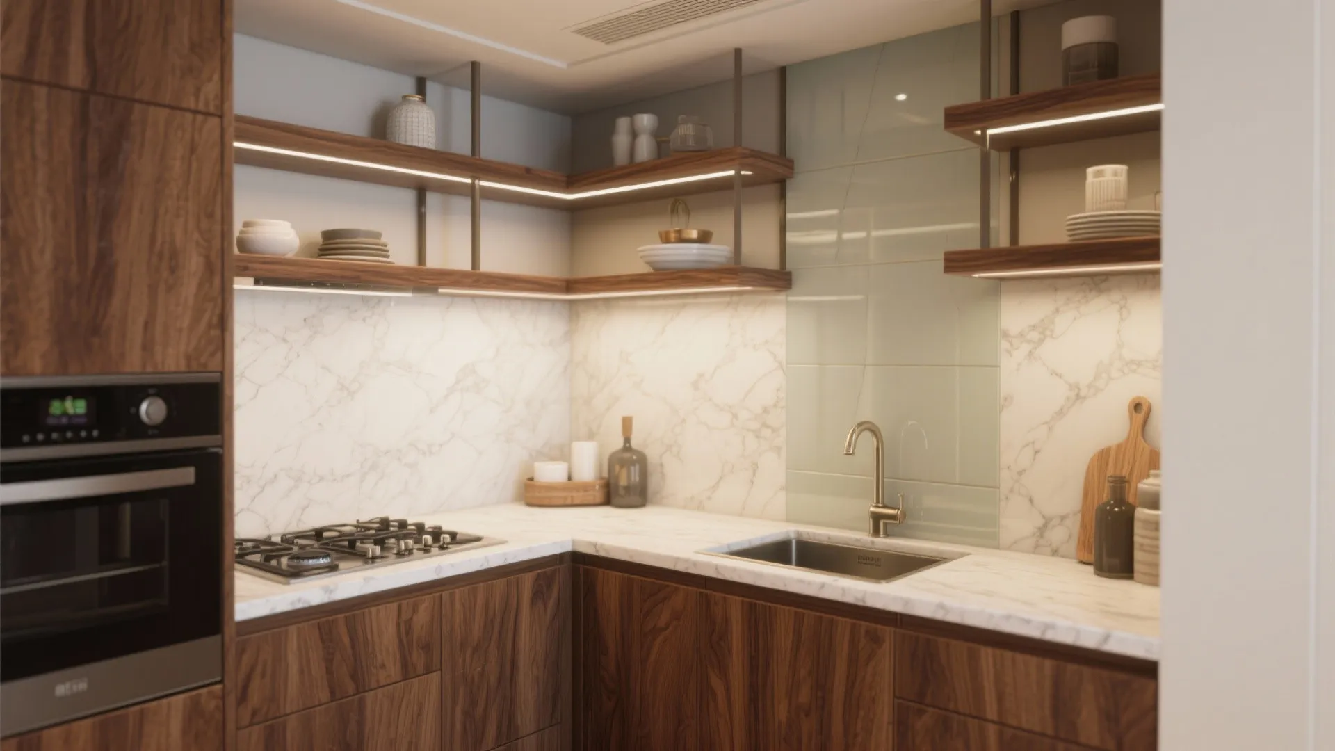 Warm Wood Accents with Hotel Calm