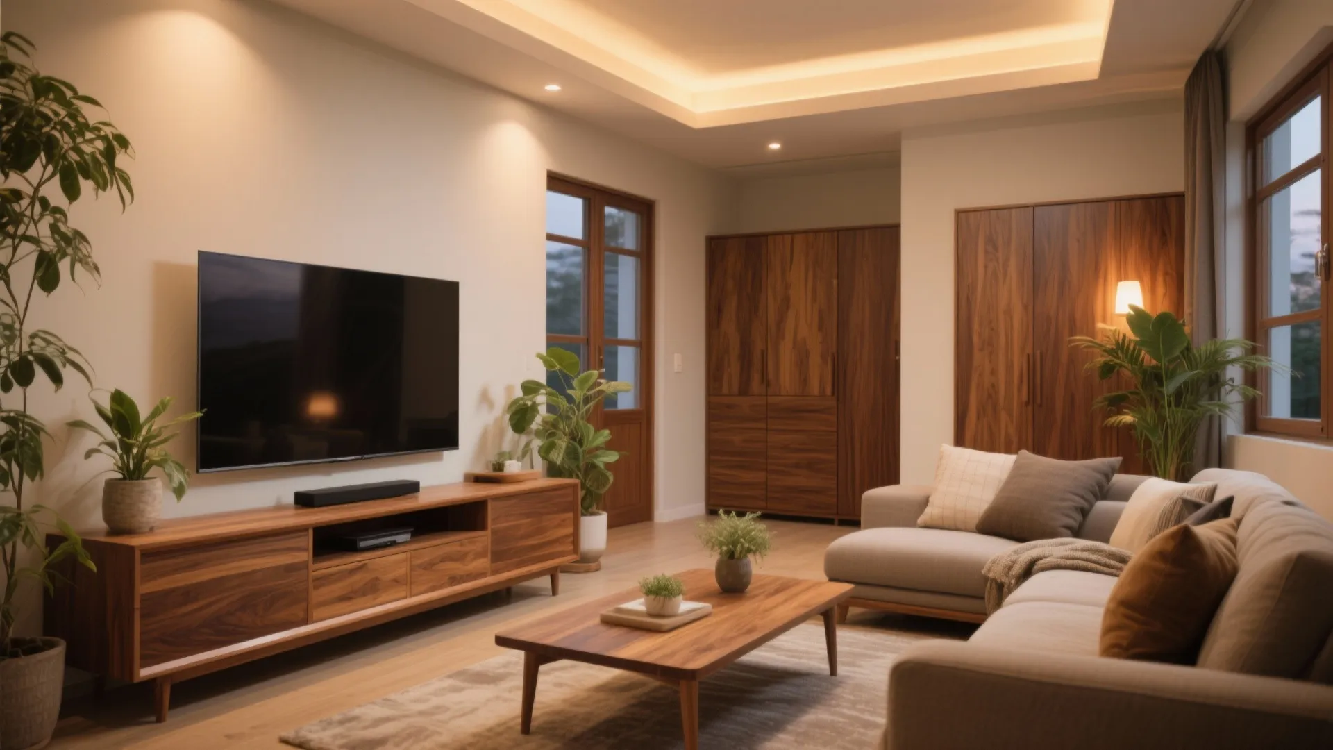 Warm Wood Accents Without Warping