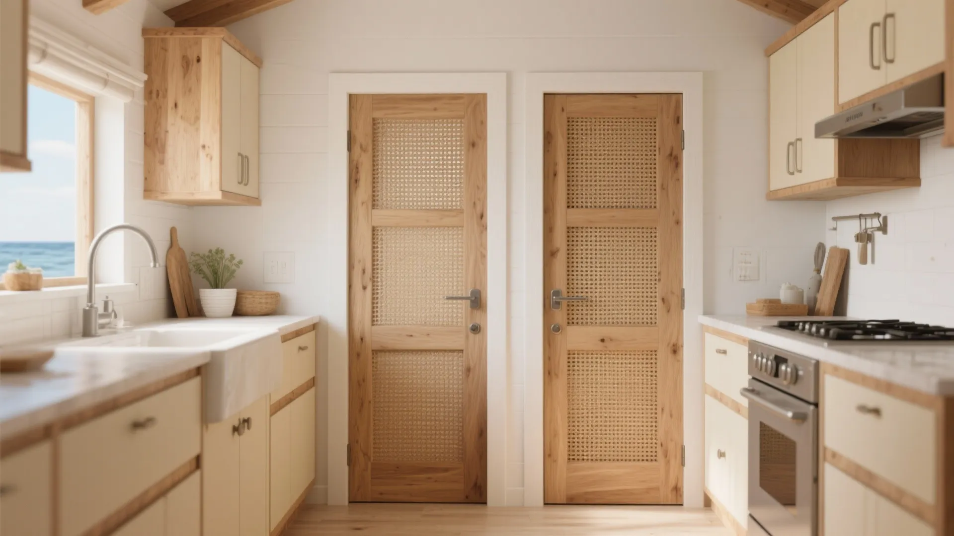 Warm Wood Accents in a Humid Climate