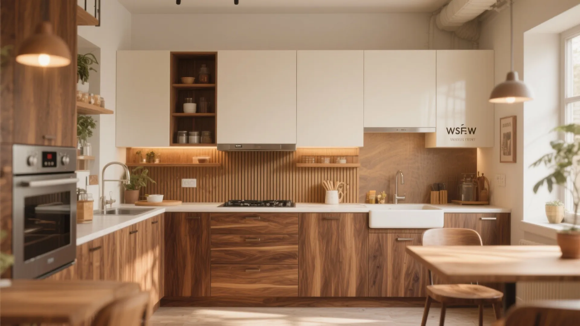 Warm Wood Accents for a Welcoming Feel