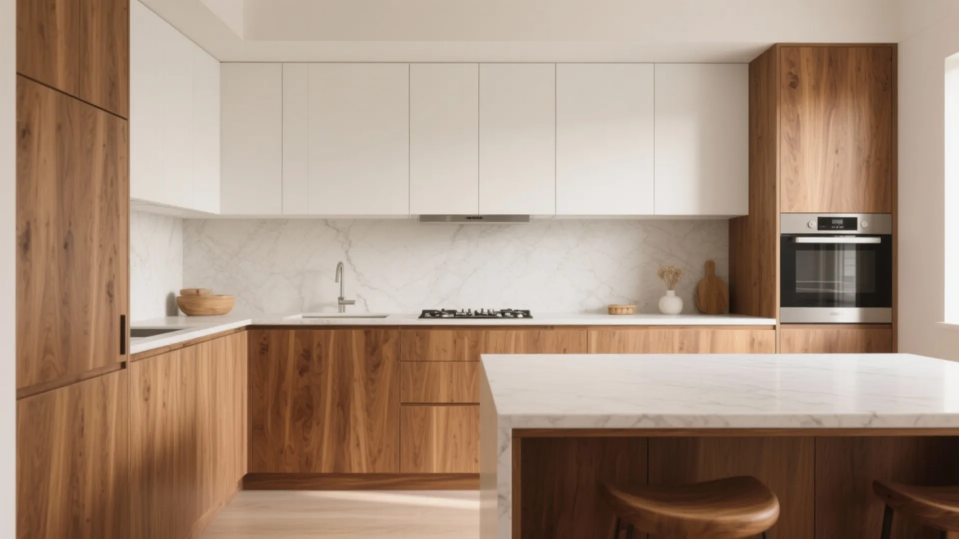 Warm Wood Accents for a Calm Mood