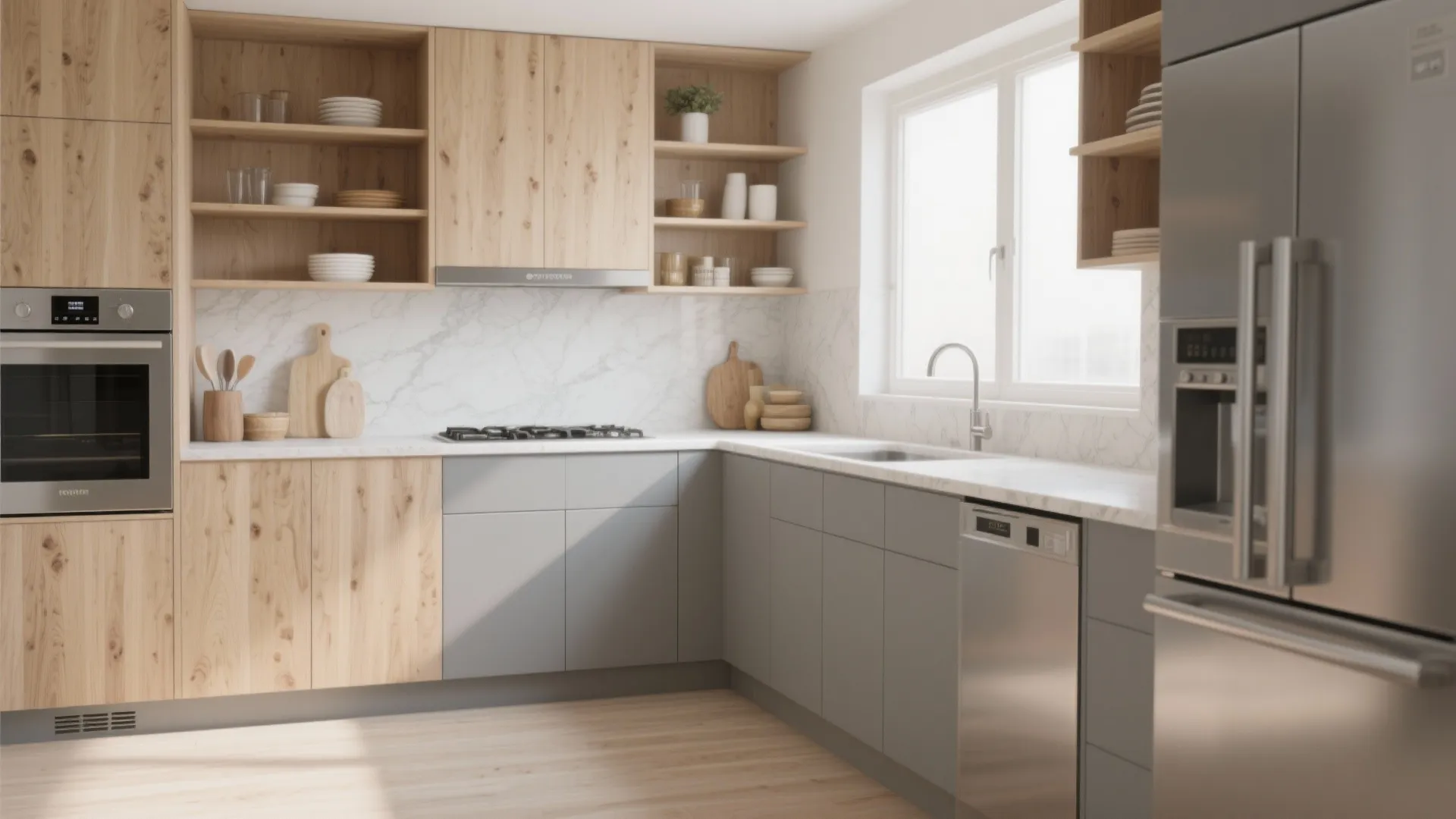 Warm Wood Accents without Bulk