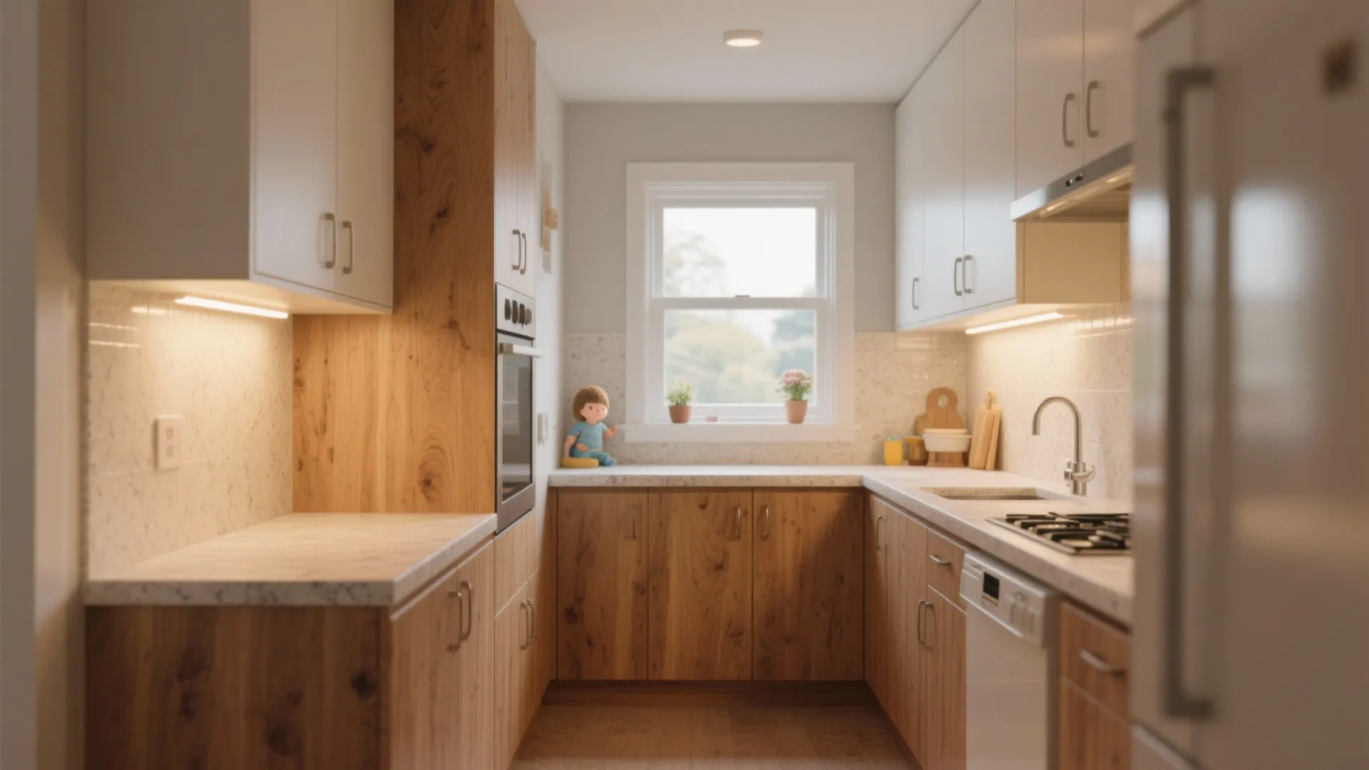 Warm Wood Accents Without Darkening the Room