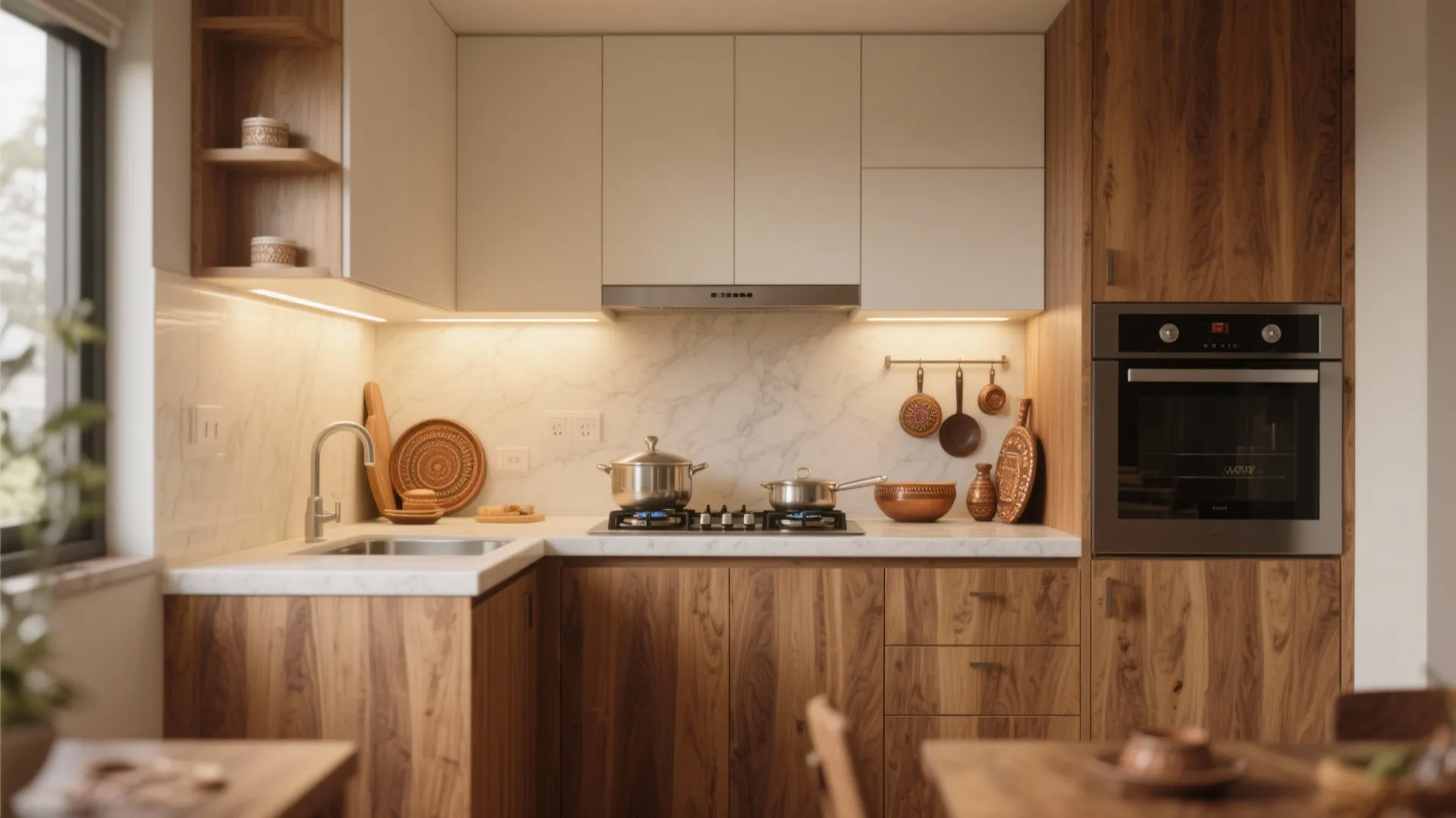 Warm Wood Touches Without Overheating the Space