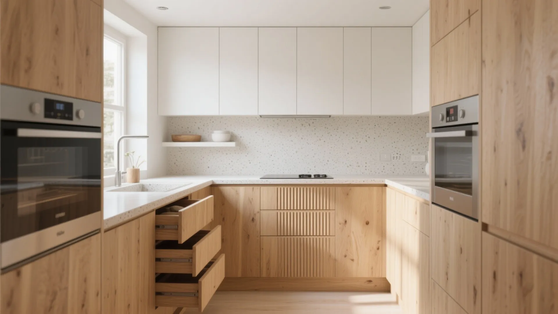 Warm Wood Accents Without Darkening the Room