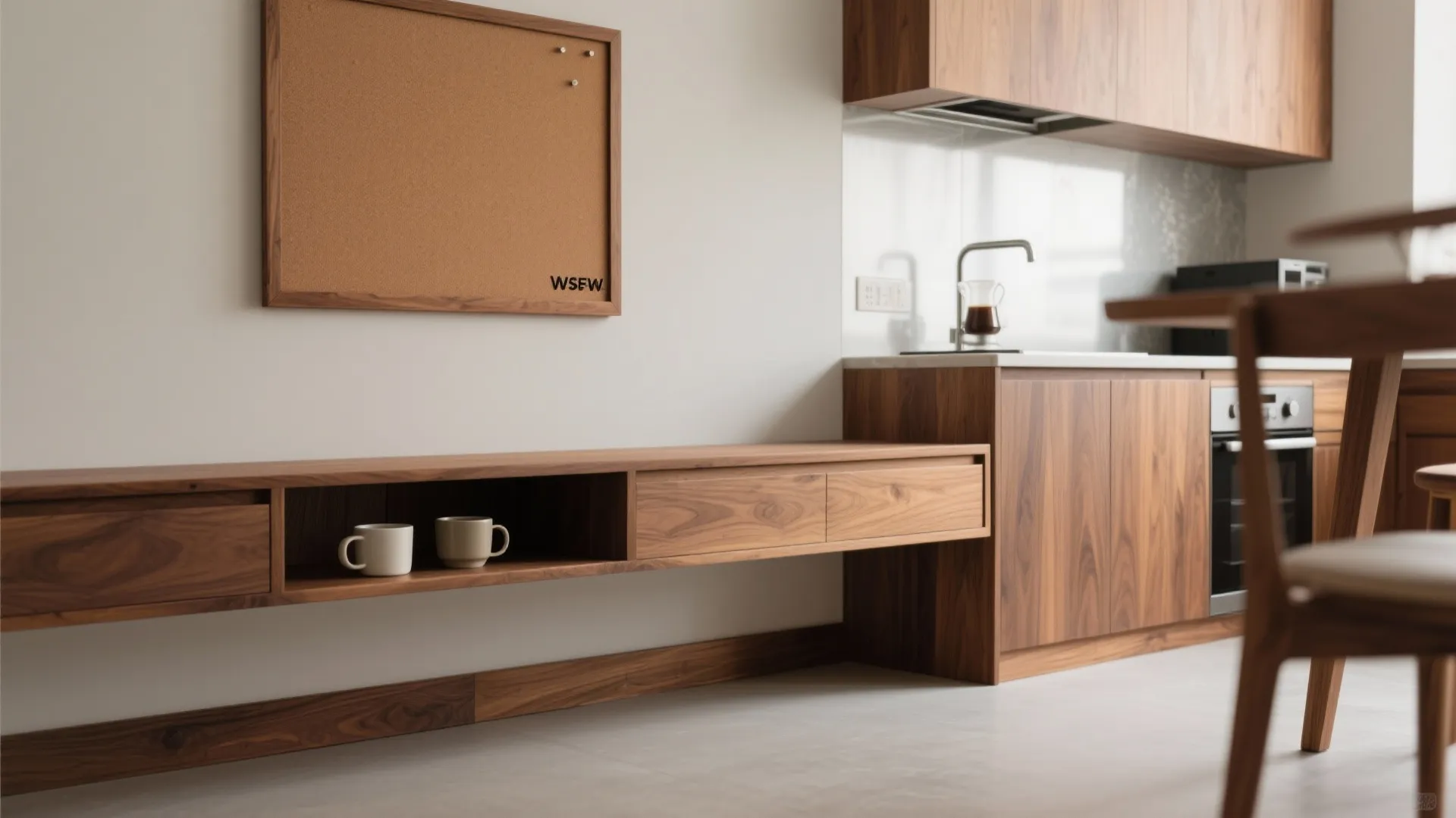 Warm Wood Accents to Soften the Study Vibe