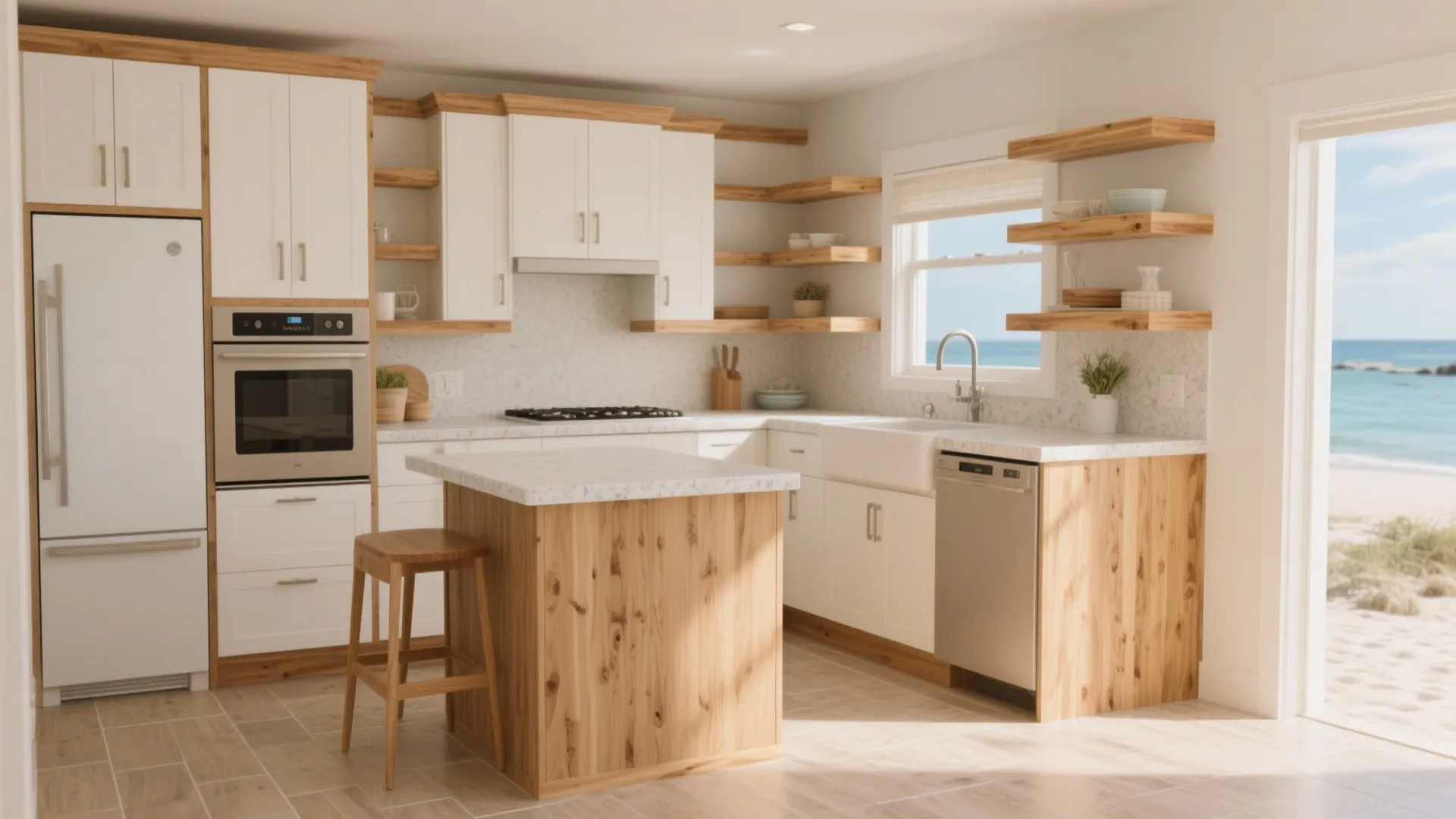 Warm Wood Accents That Resist Humidity