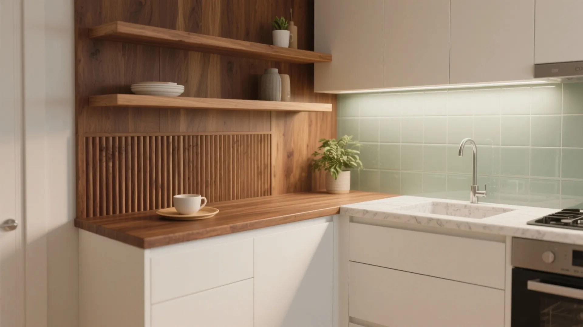 Warm Wood Accents for Comfort Without Bulk