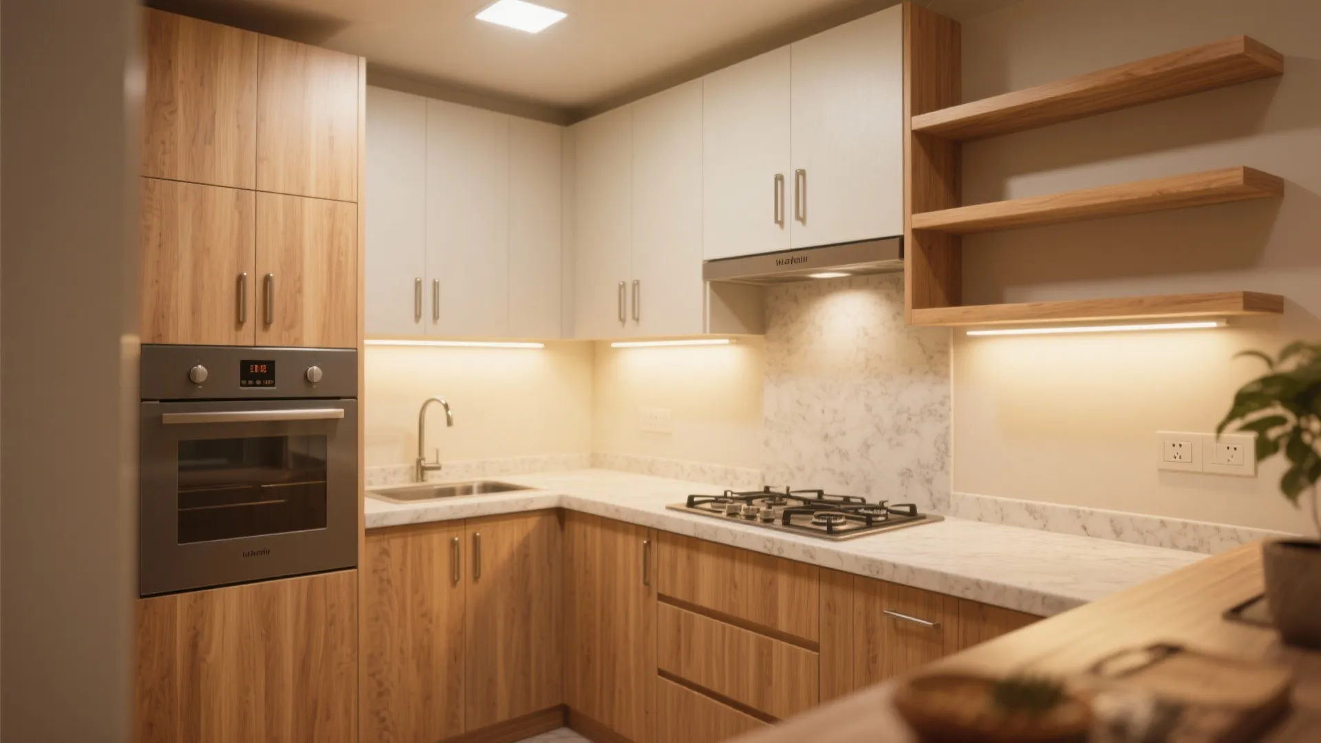 Warm Wood Accents with Durable Finishes