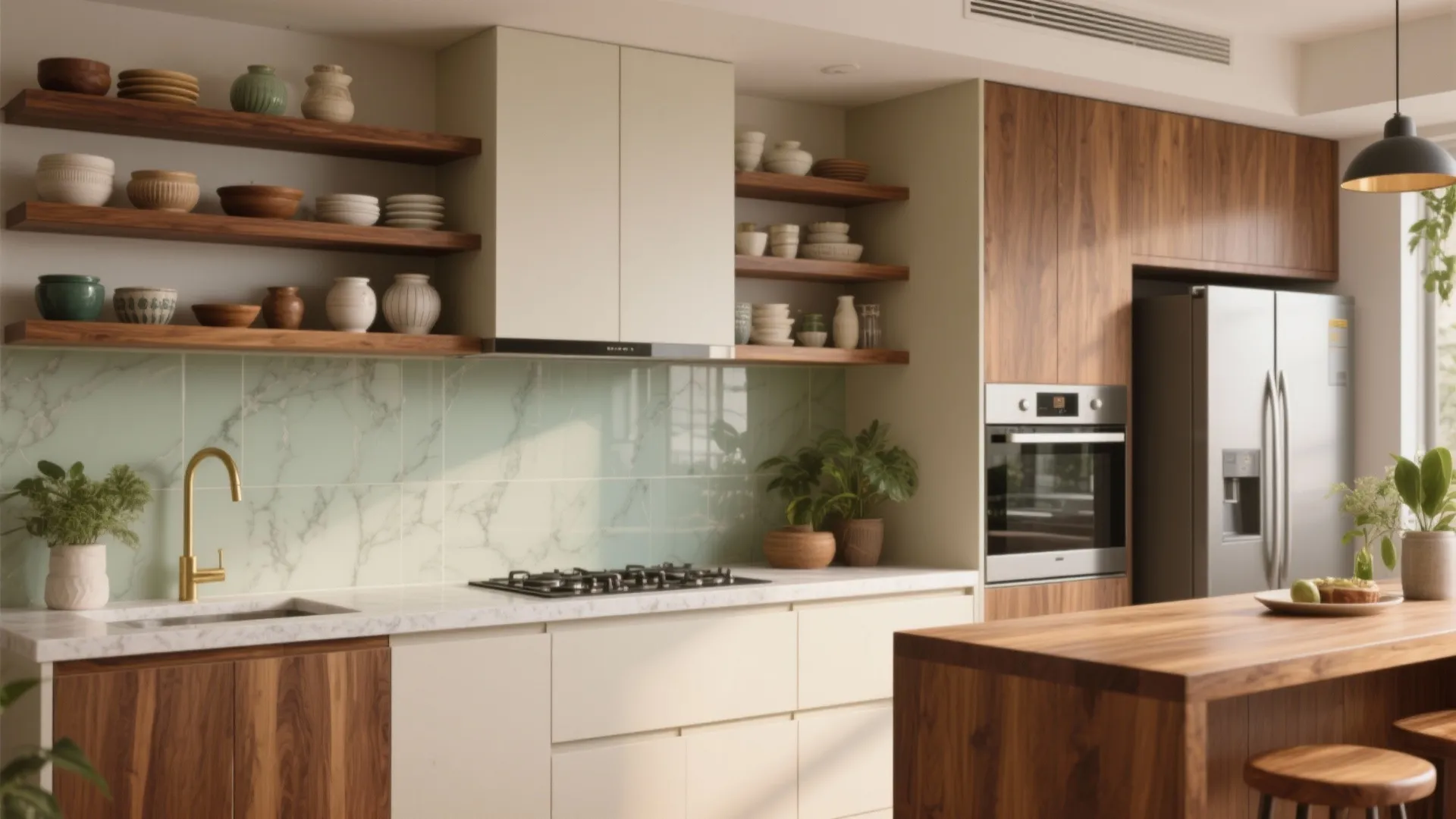 Warm Wood Accents to Humanize the Space