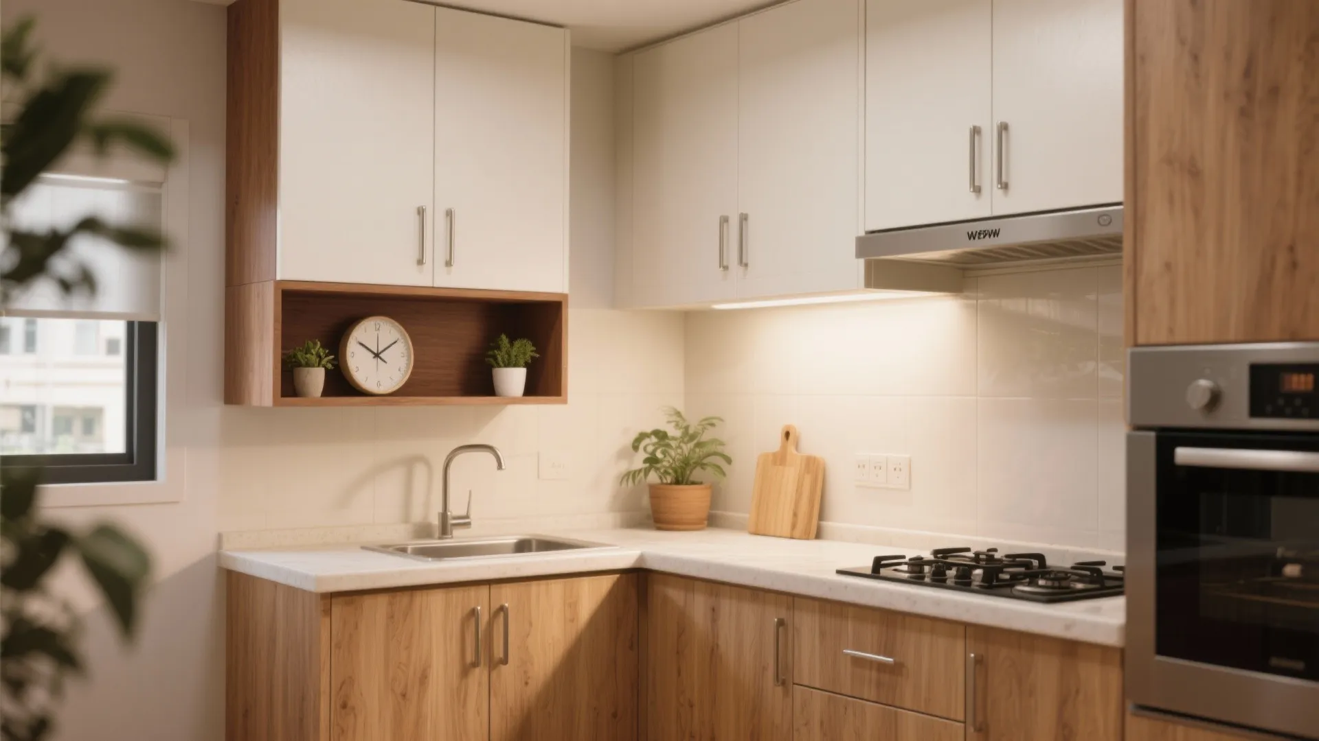 Warm Wood Accents with Easy-Care Finishes