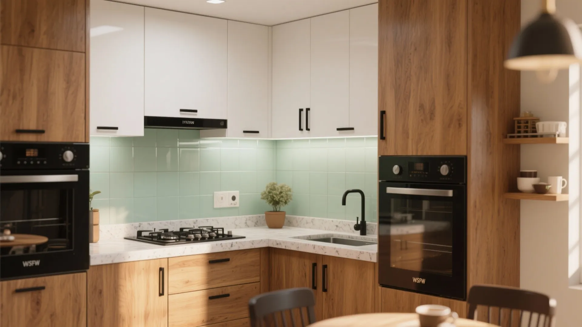 Warm wood accents for a welcoming, timeless feel