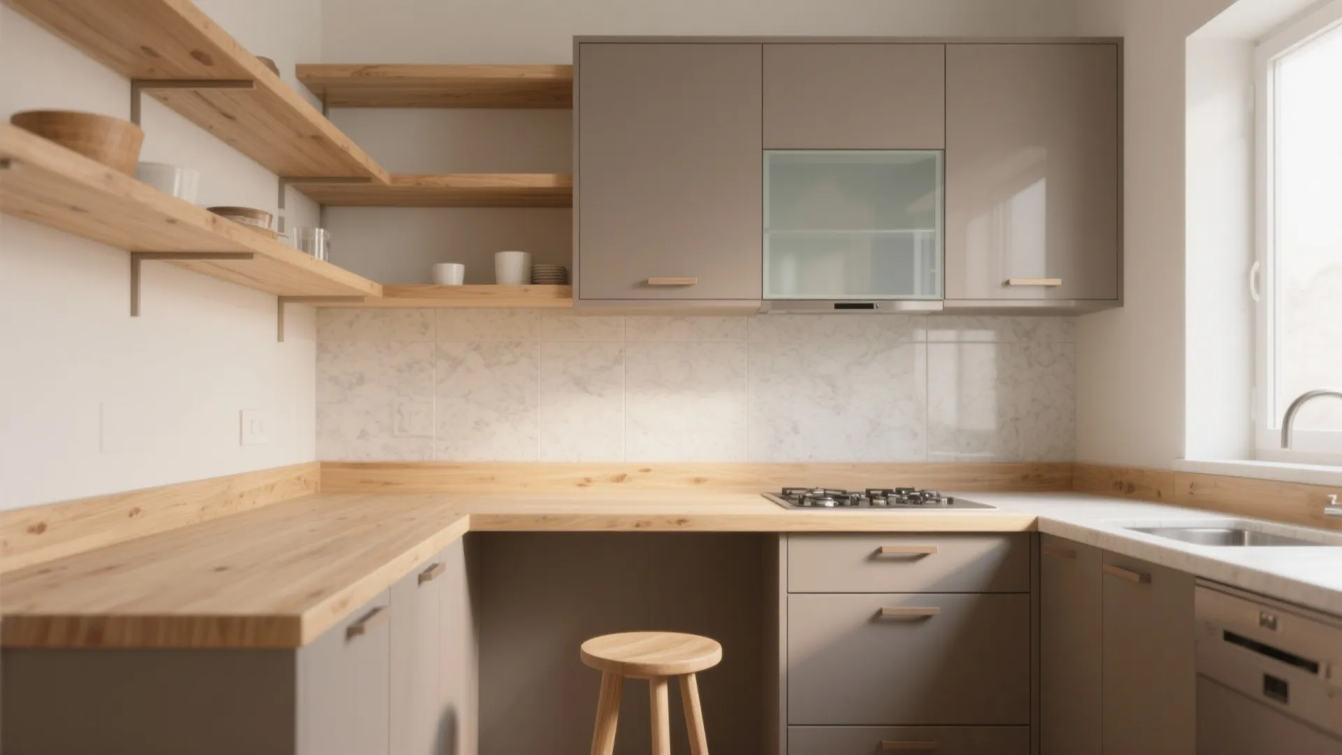 Warm Wood Accents Without the Bulk