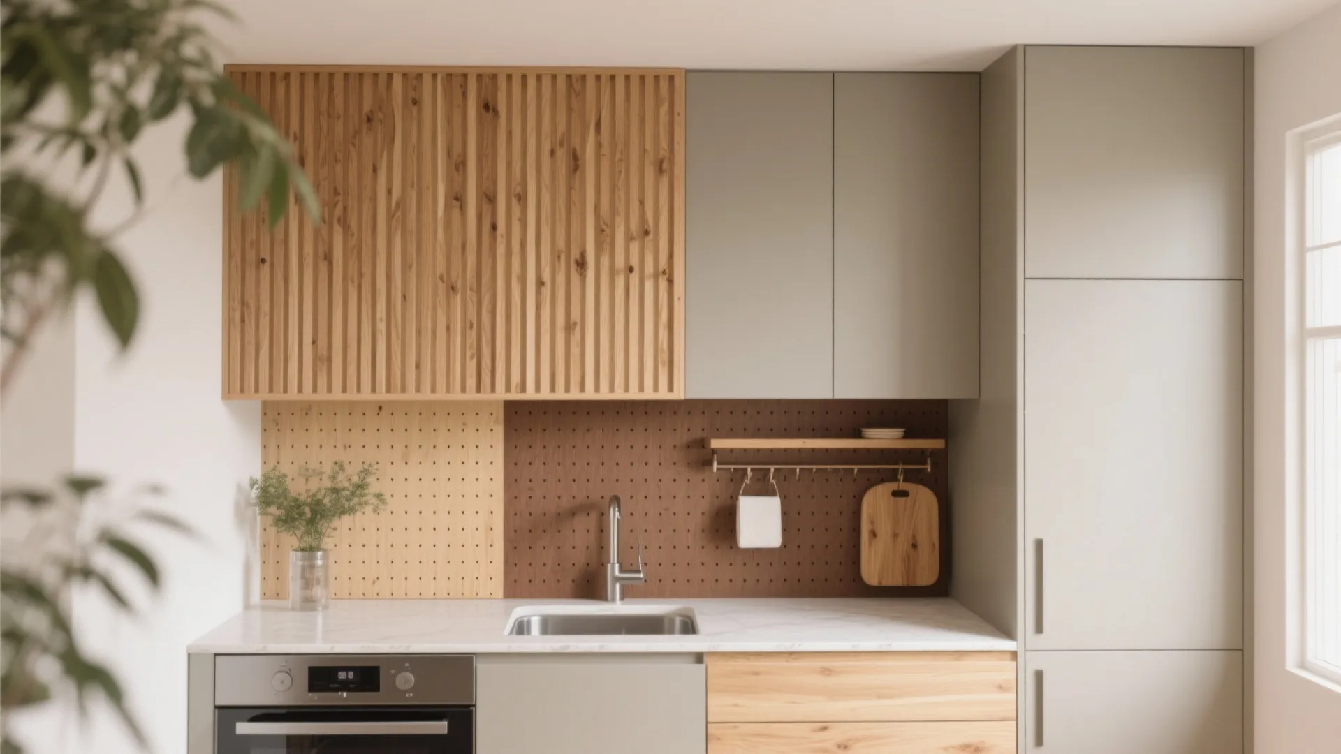 Warm Wood Accents on the Wall: Calm Without Clutter