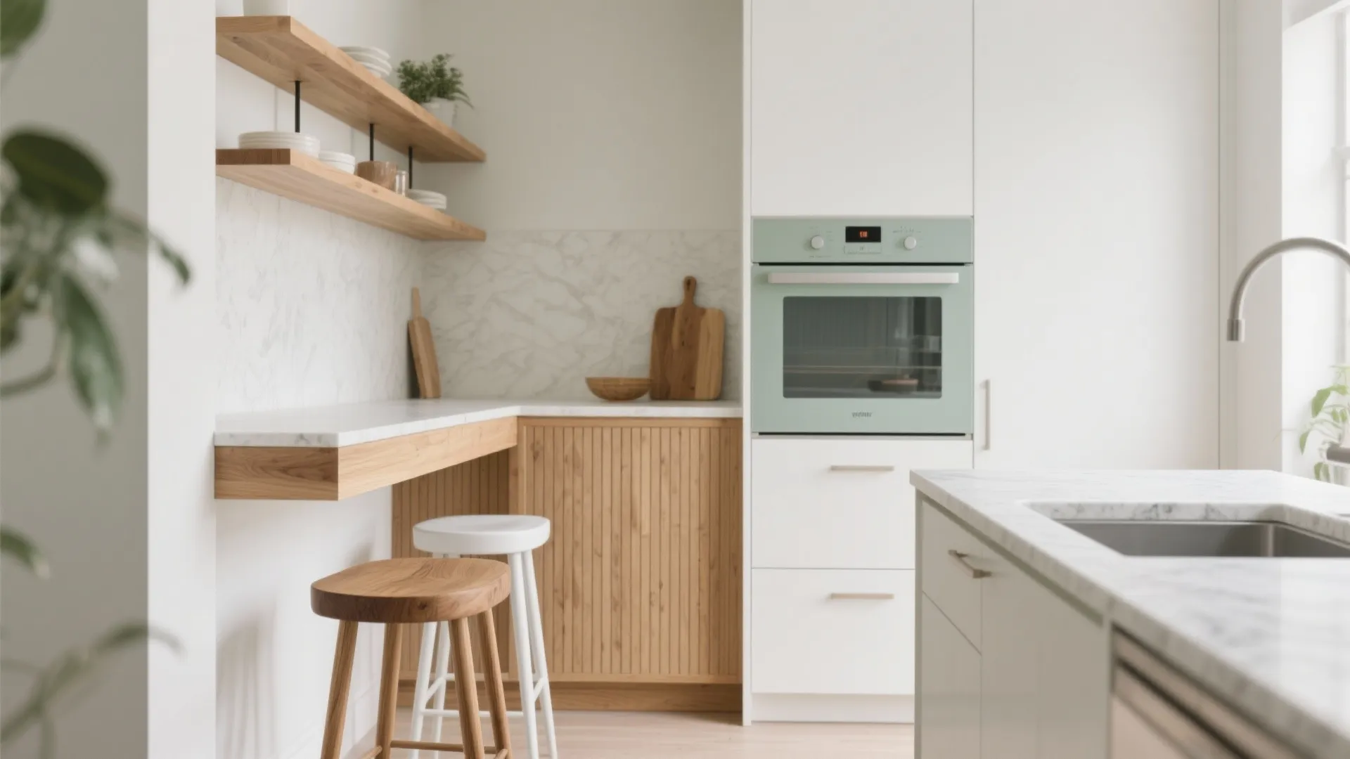 Warm Wood Accents Without Visual Bulk