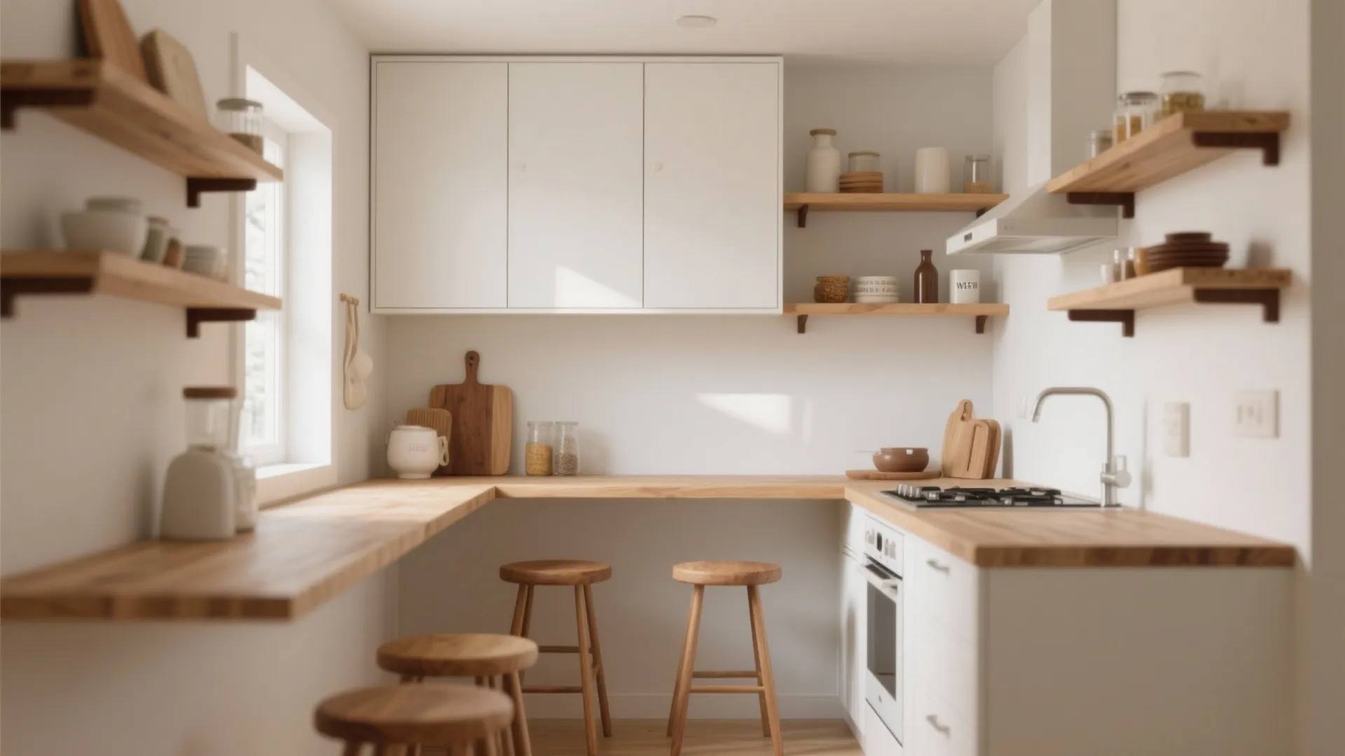 Warm Wood Accents Without Overcrowding