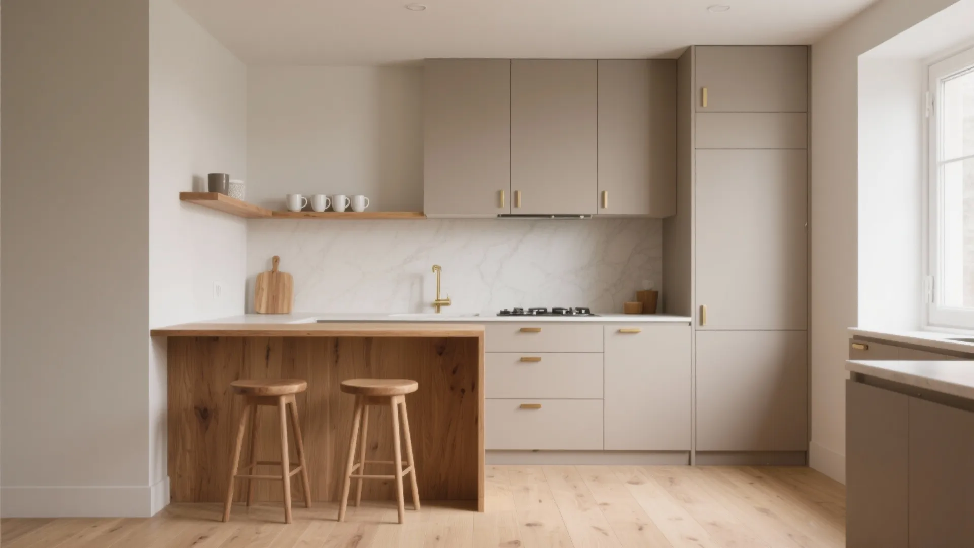 Warm wood accents to soften the box