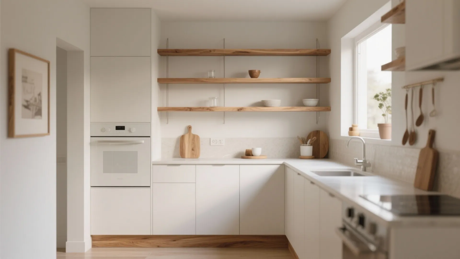 Warm Wood Accents Without Visual Bulk