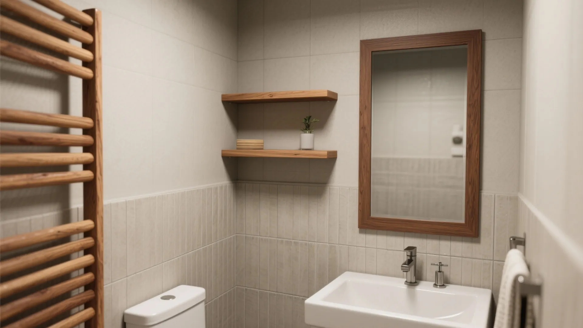 Warm Wood Accents for a Layered Feel