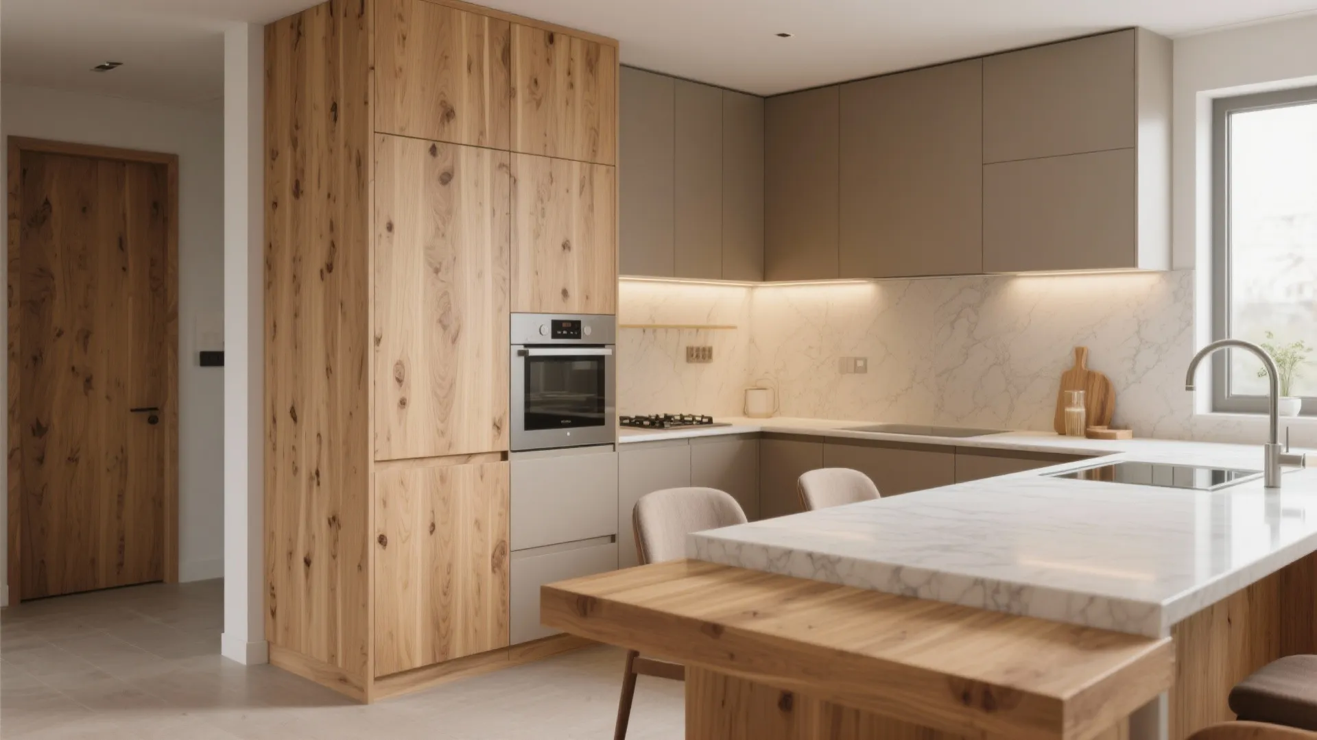 Warm Wood Accents for Comfort