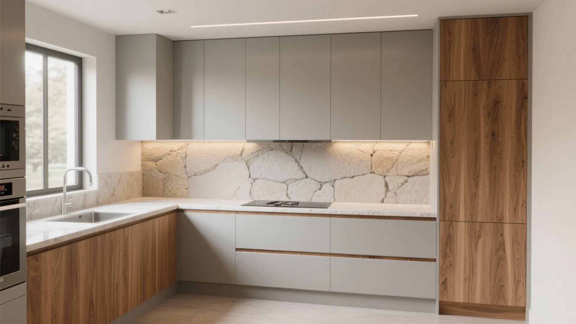 Warm wood accents without the upkeep