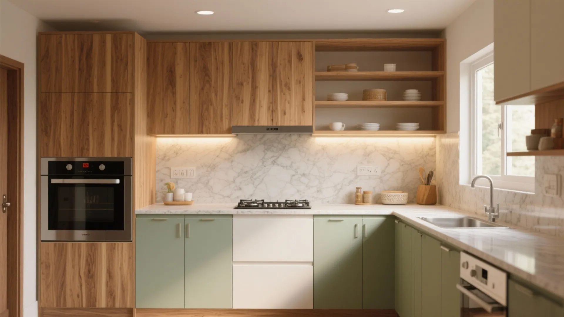 Warm Wood Accents Without the Maintenance Headache