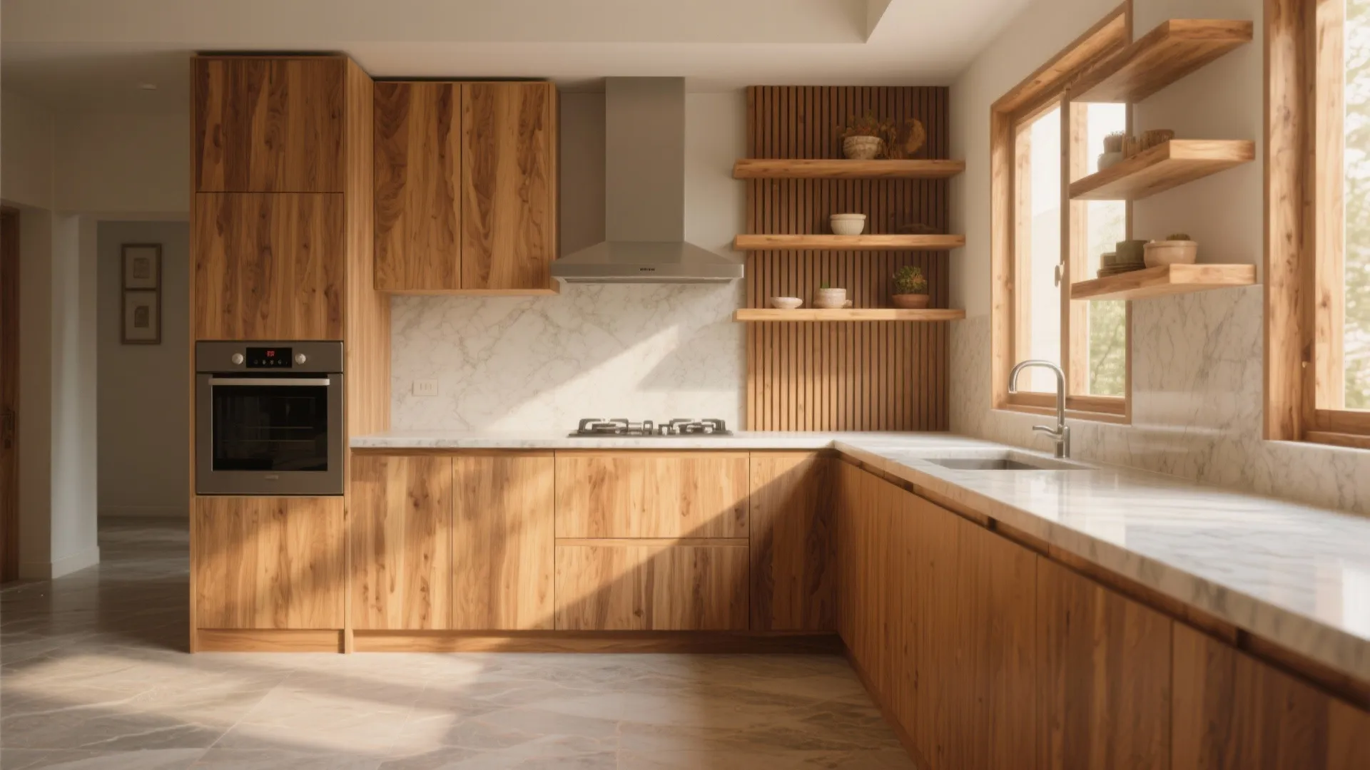 Warm Wood Accents with Durable Finishes