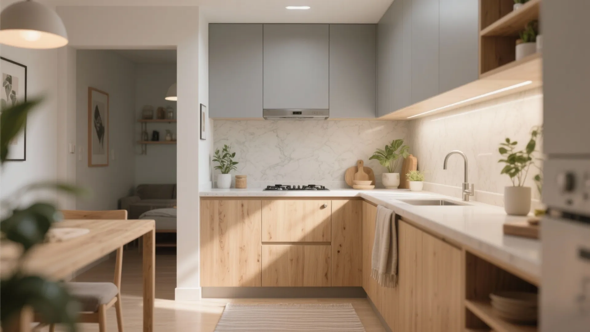 Warm Wood Accents for a Calm, Livable Feel