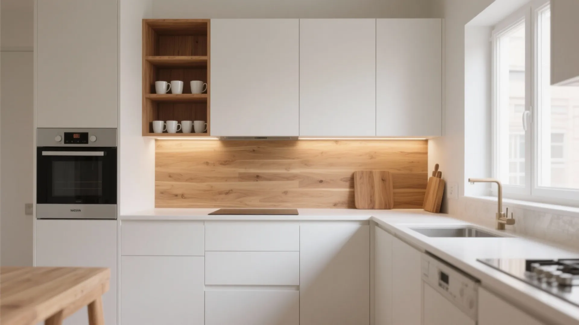 Warm Wood Accents Without Overpowering the Space