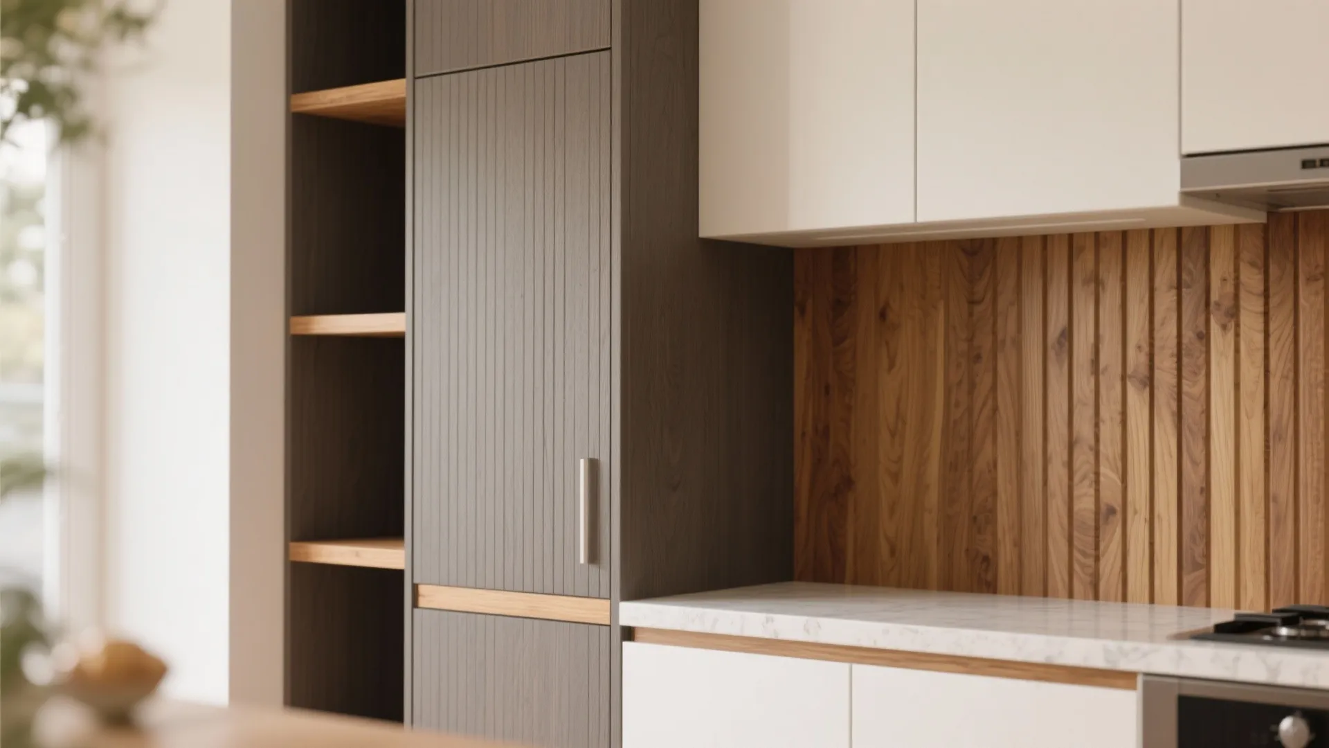 Warm Wood Accents Without High Maintenance