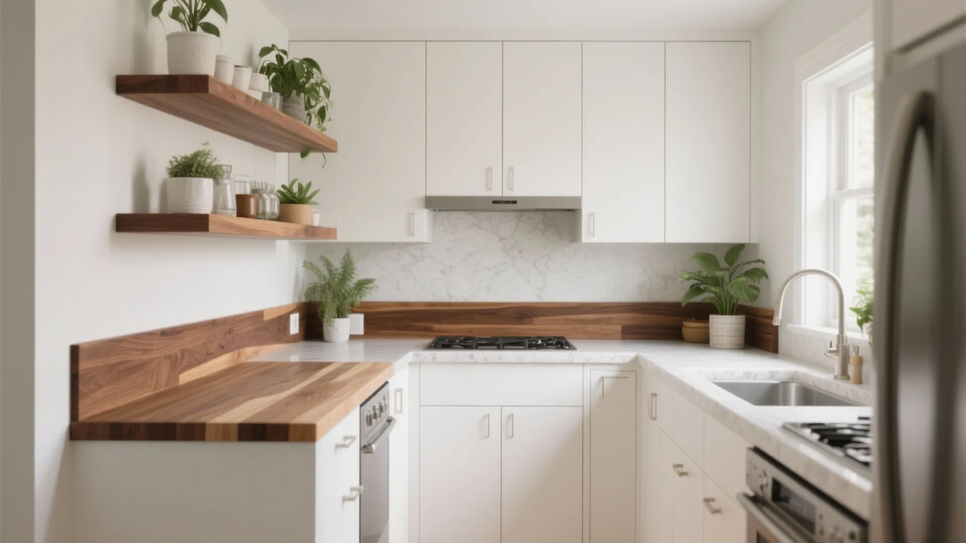 Warm Wood Accents, Not Full Wood Kitchens